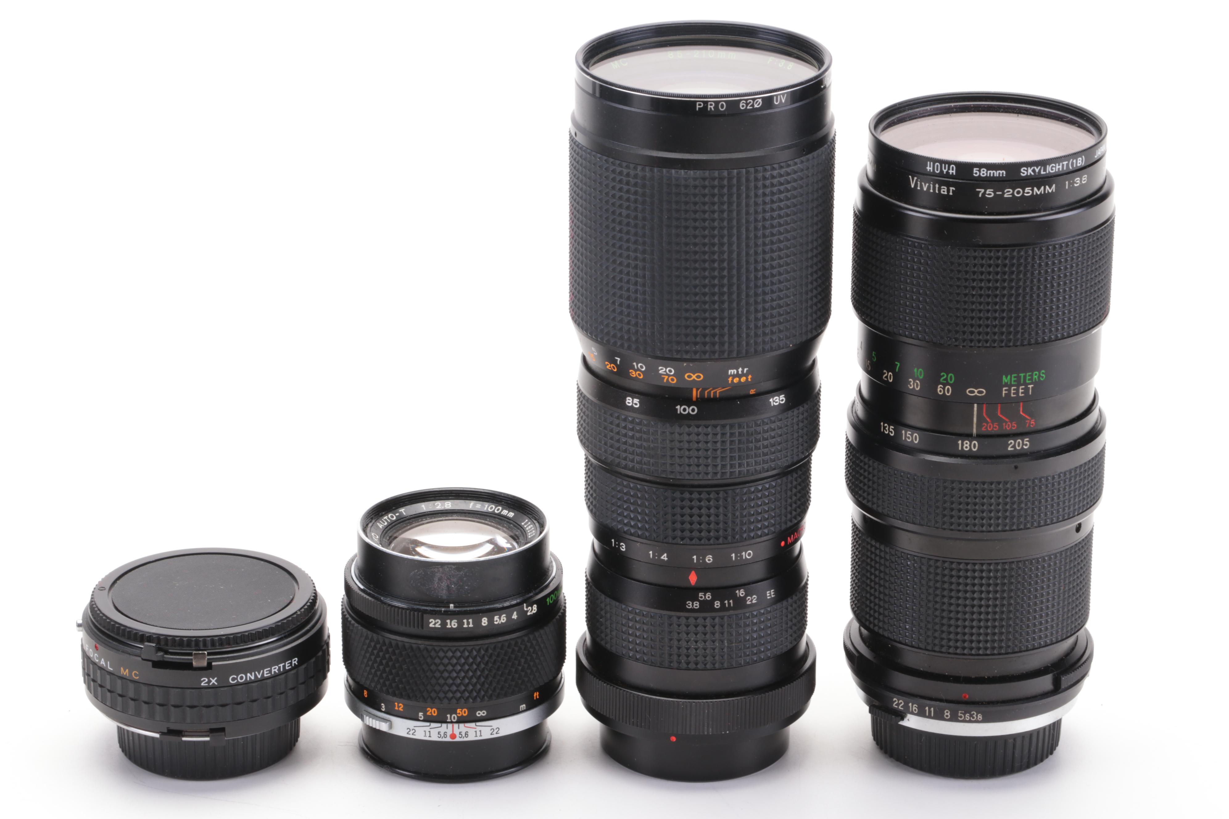 Canon EOS Elan II and Other Cameras with Lens and Accessory Collection