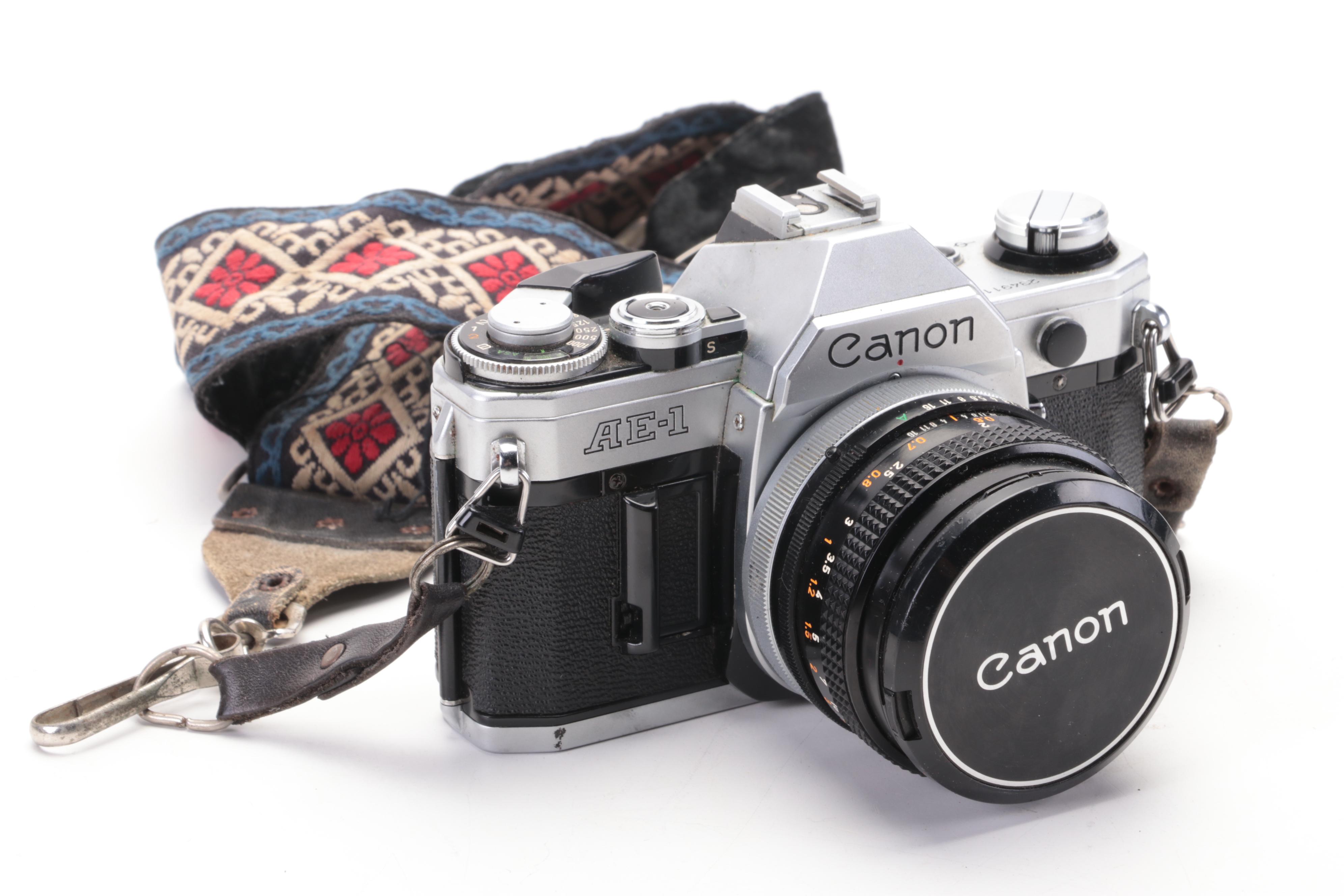 Canon EOS Elan II and Other Cameras with Lens and Accessory Collection