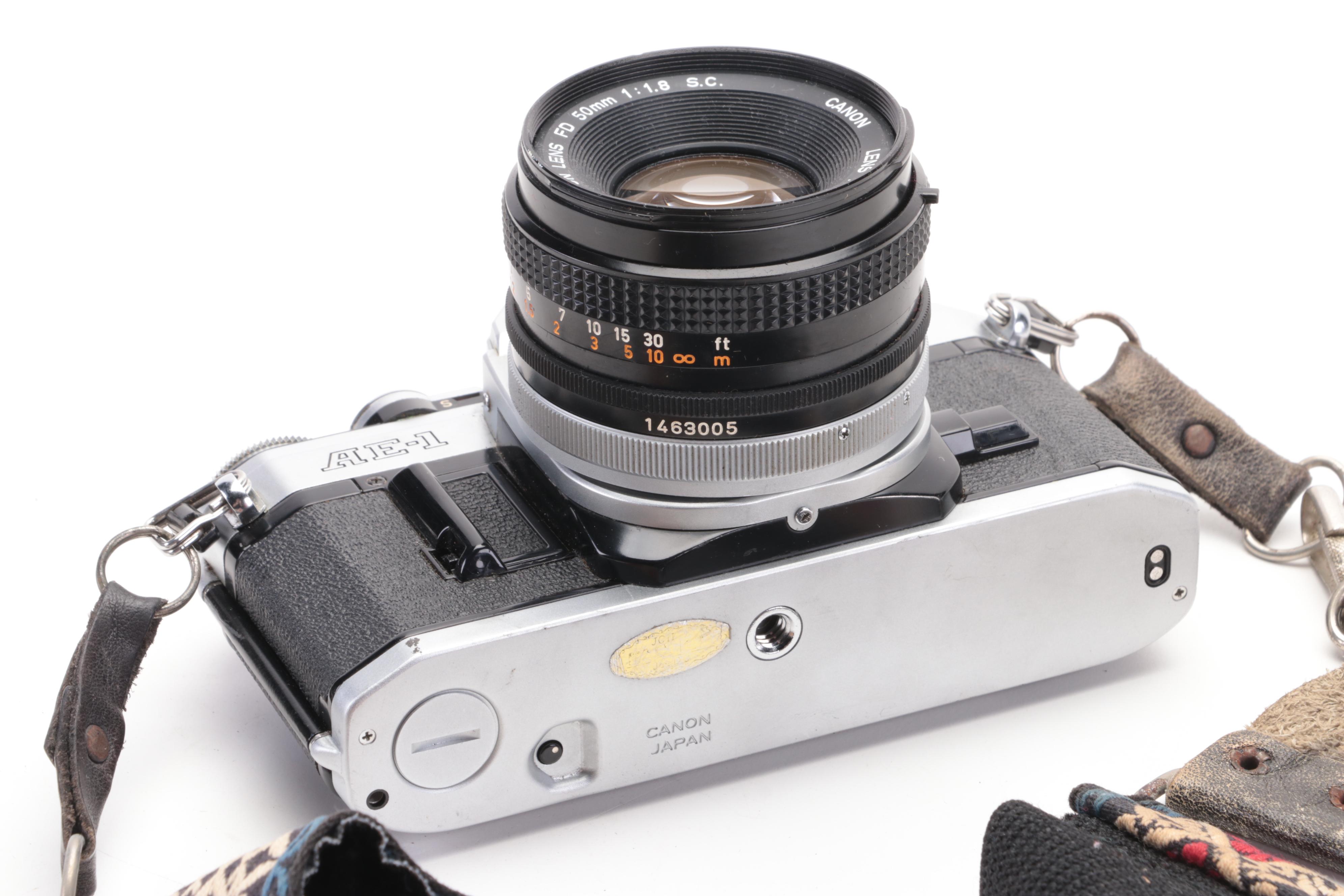 Canon EOS Elan II and Other Cameras with Lens and Accessory Collection