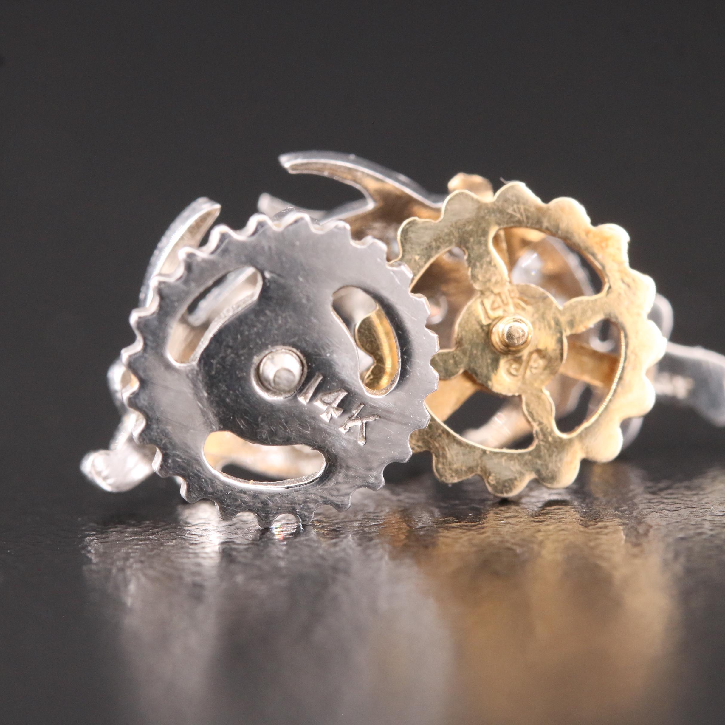 Mixed Metal Shriner's Pins Including Diamond and White Spinel