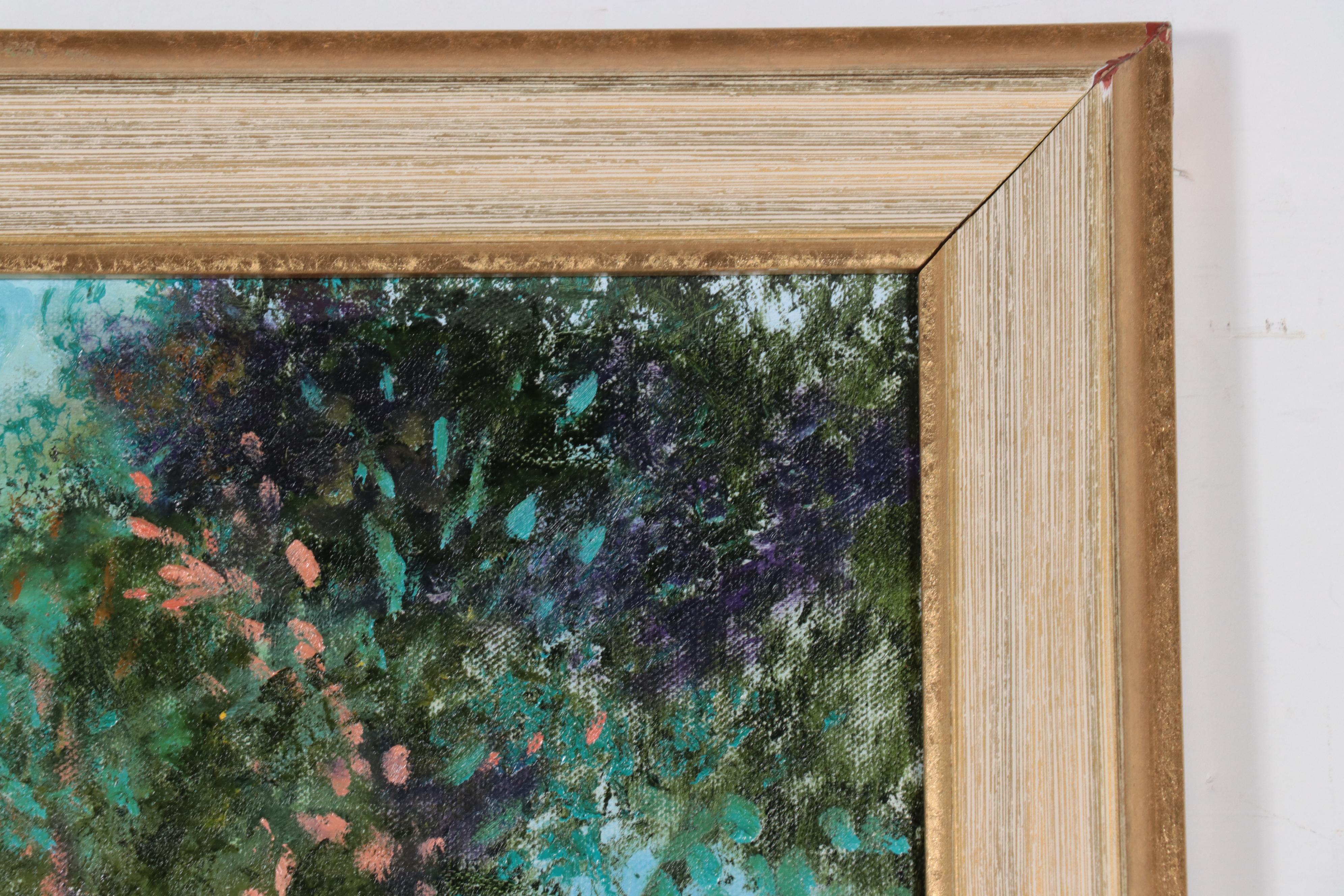 Peggy Oil Painting of Forest River, Late 20th Century