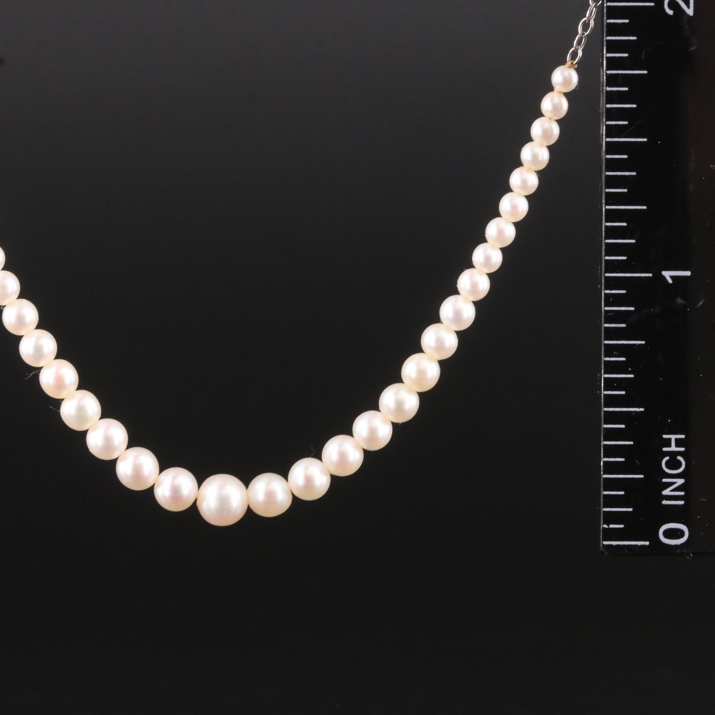 Sterling Pearl Graduating Necklace