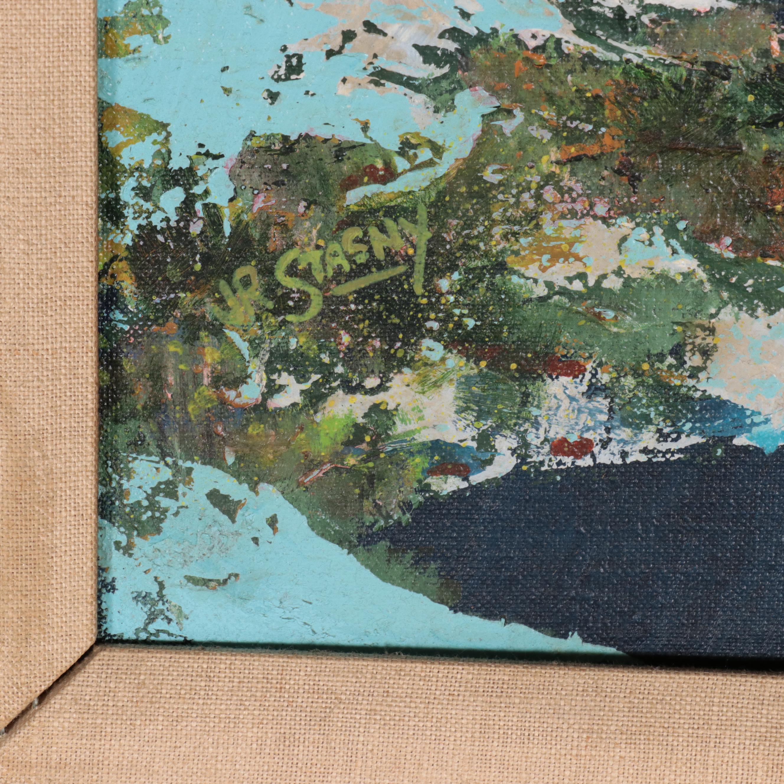 Joseph R. Stasny Acrylic Painting "Spring Storm," Mid-20th Century