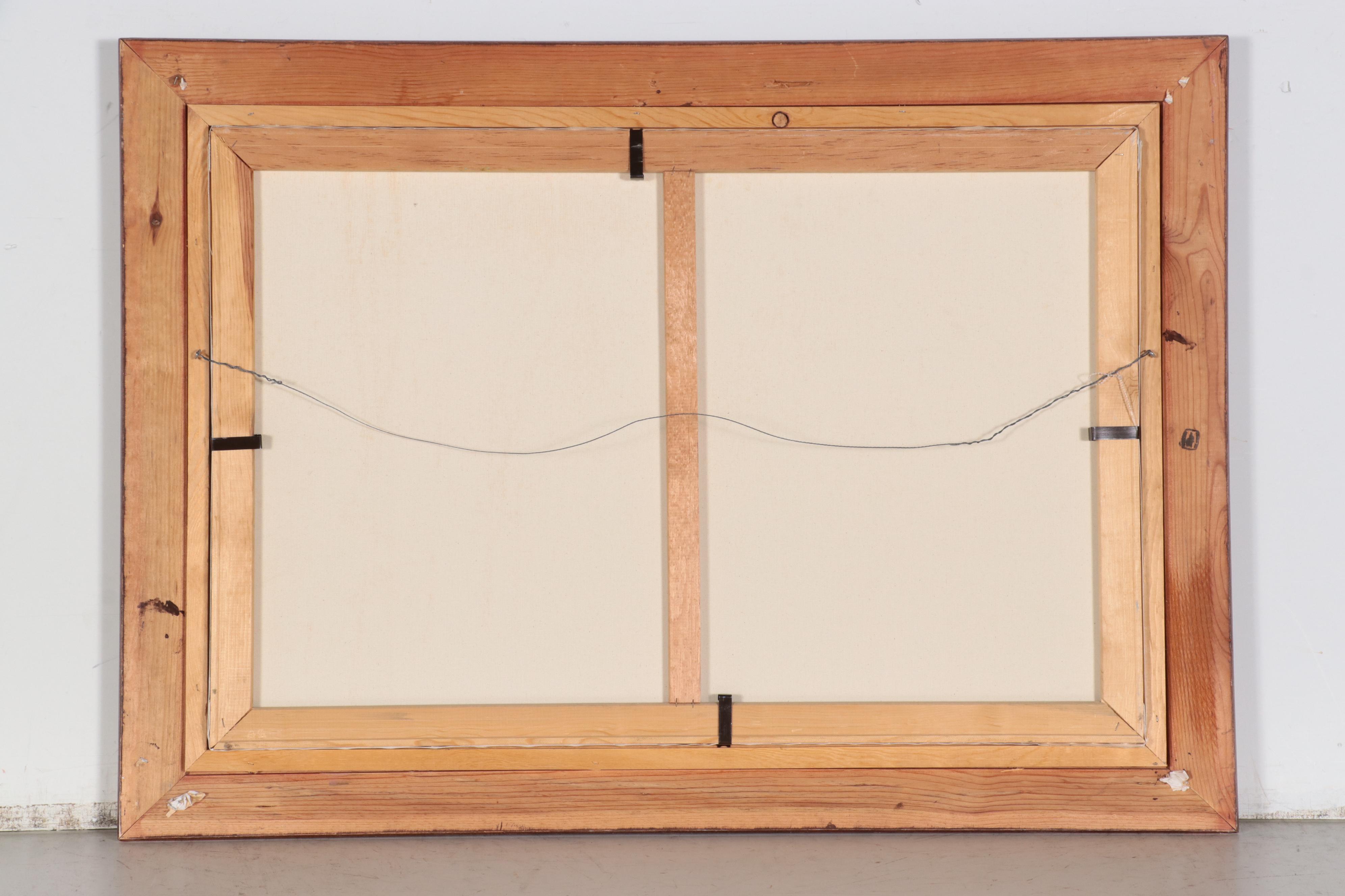 Oil Painting of Forest River, Late 20th Century