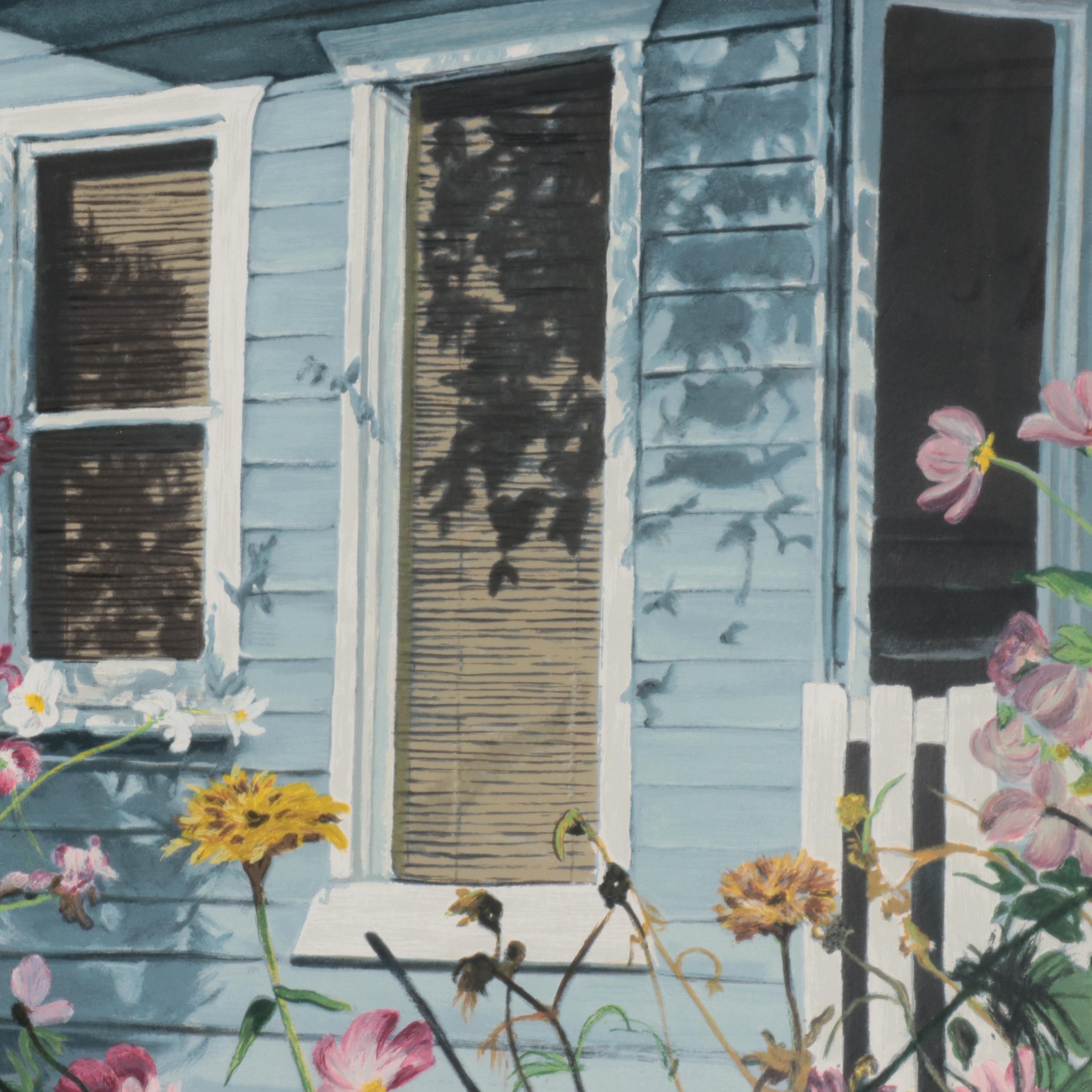 Merryl Jaye Serigraph "Hidden Cottage," Circa 1990