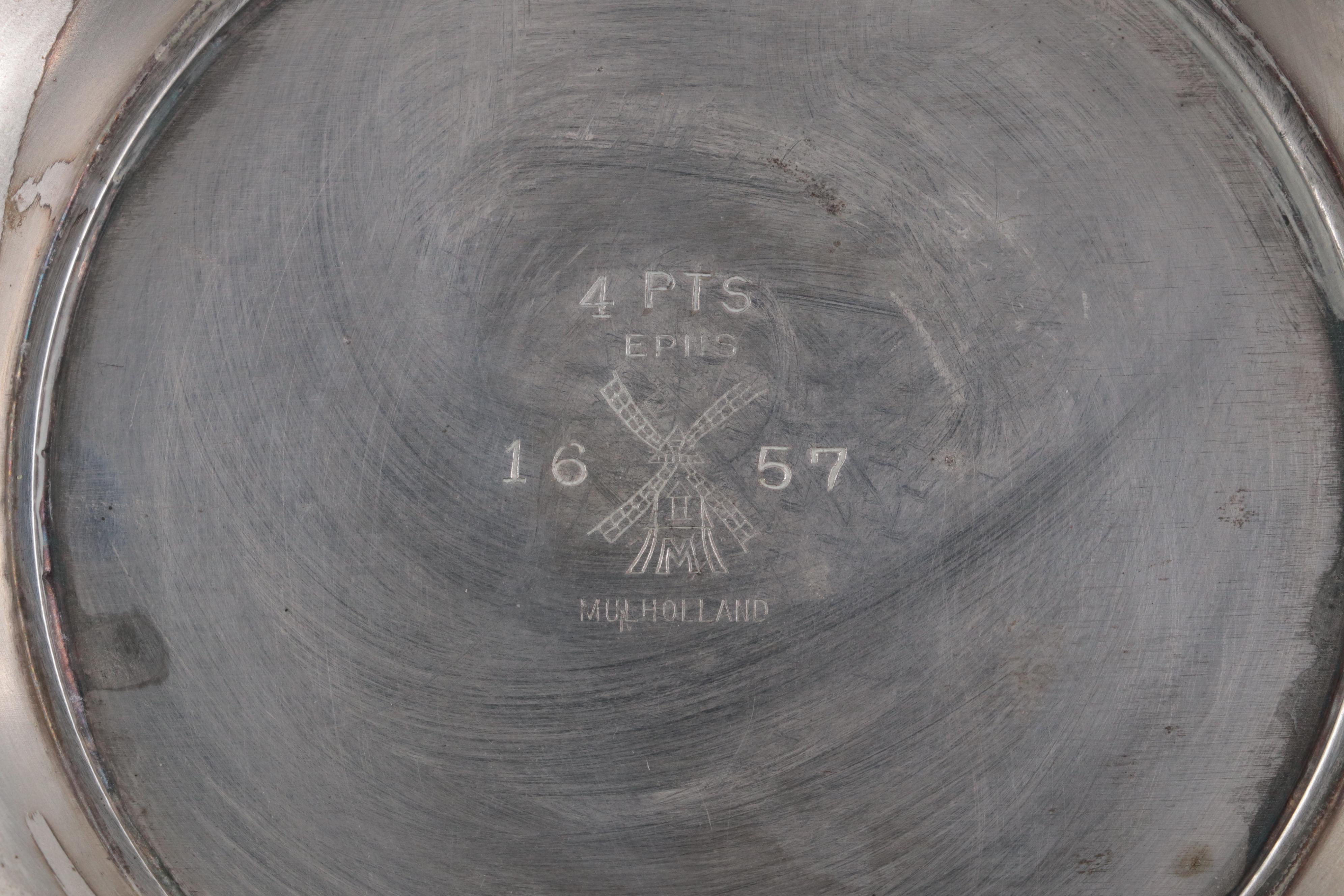 Reed & Barton Art Nouveau Centerpiece Bowl and Other Silver Plate Serveware