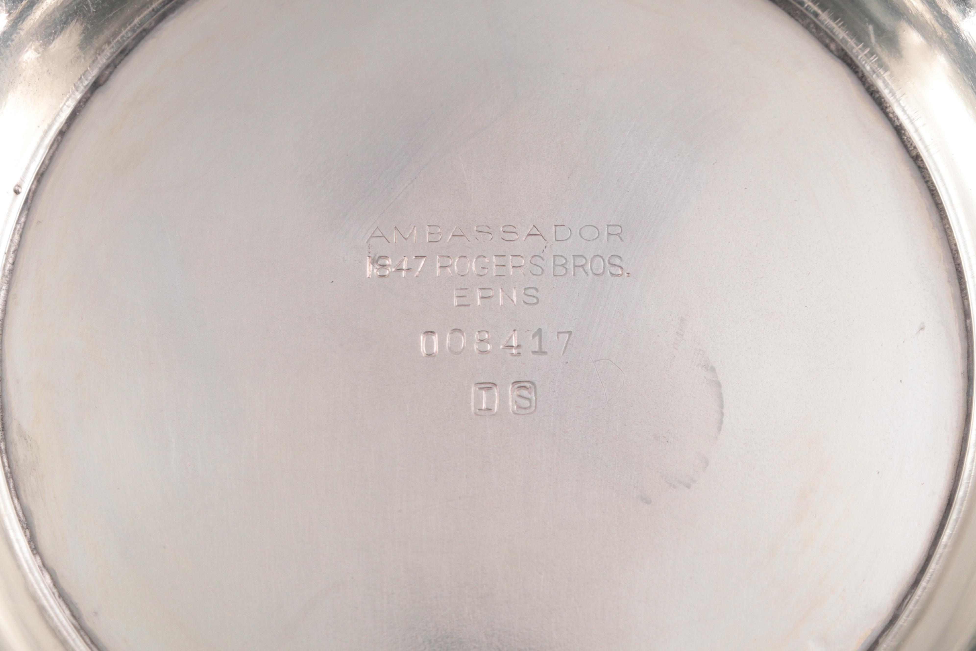 Reed & Barton Art Nouveau Centerpiece Bowl and Other Silver Plate Serveware