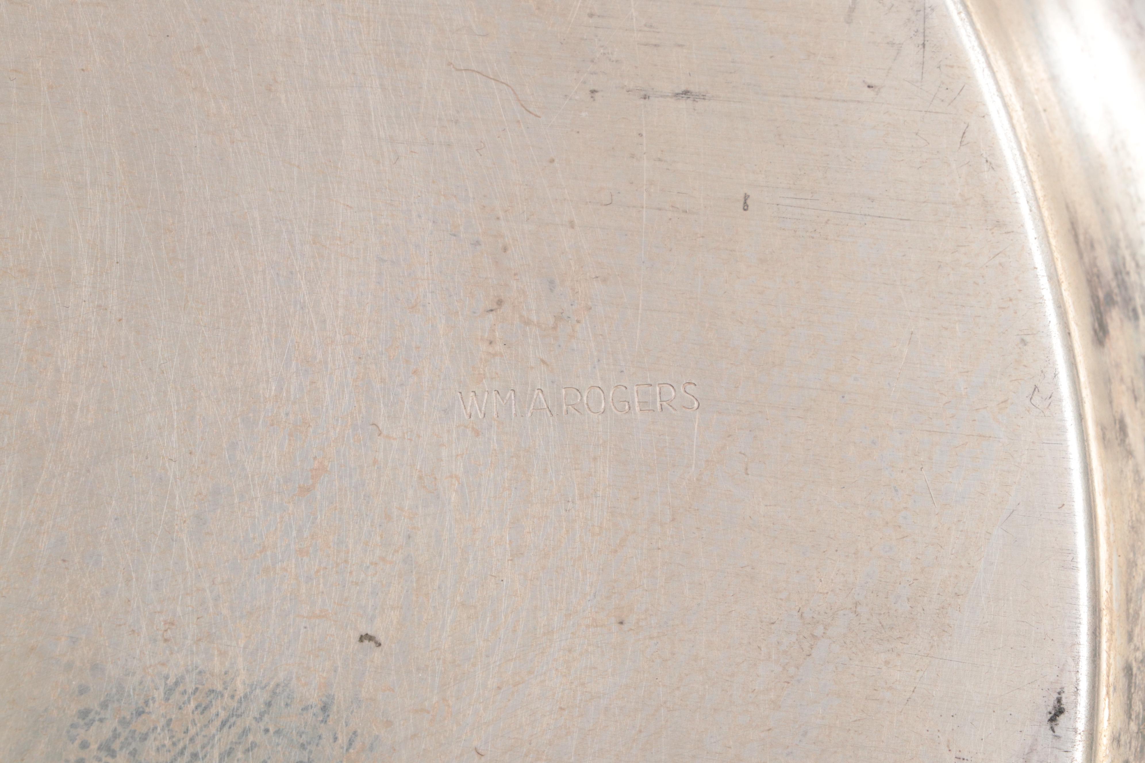 Reed & Barton Art Nouveau Centerpiece Bowl and Other Silver Plate Serveware