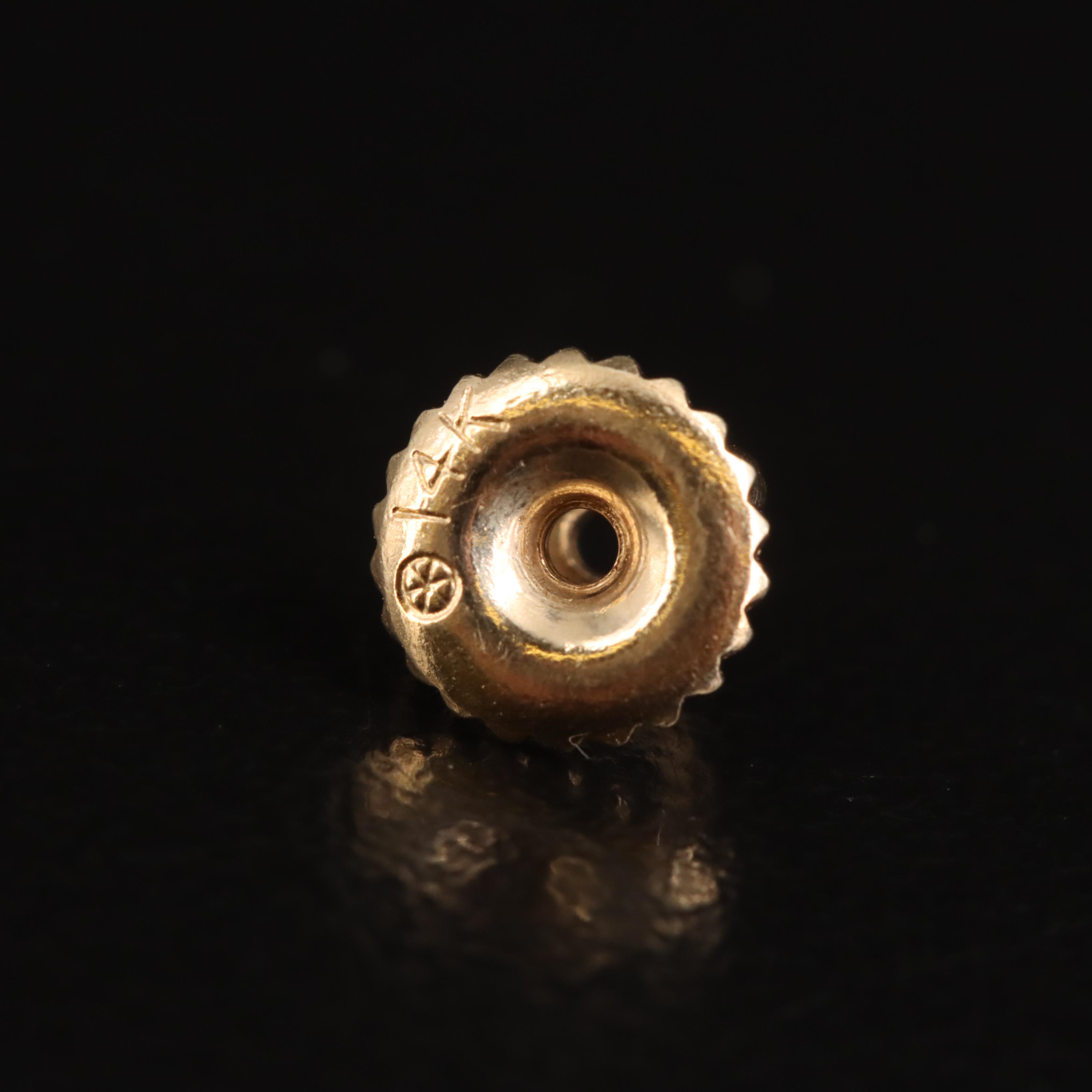 Antique 14K 0.06 CTW Diamond Buttercup Set Stud Earrings