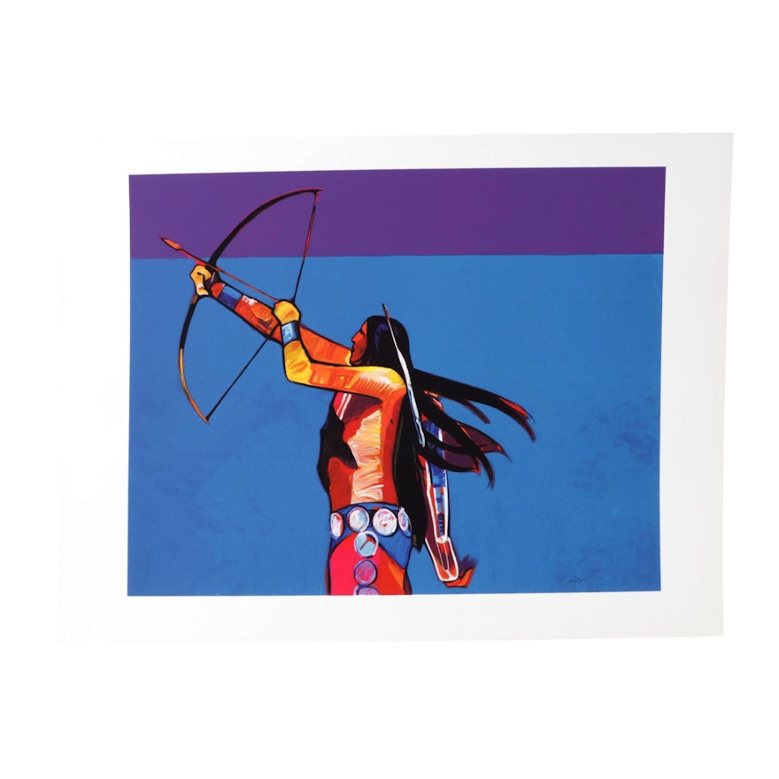 John Nieto Serigraph "Archer Takes Aim," 1996