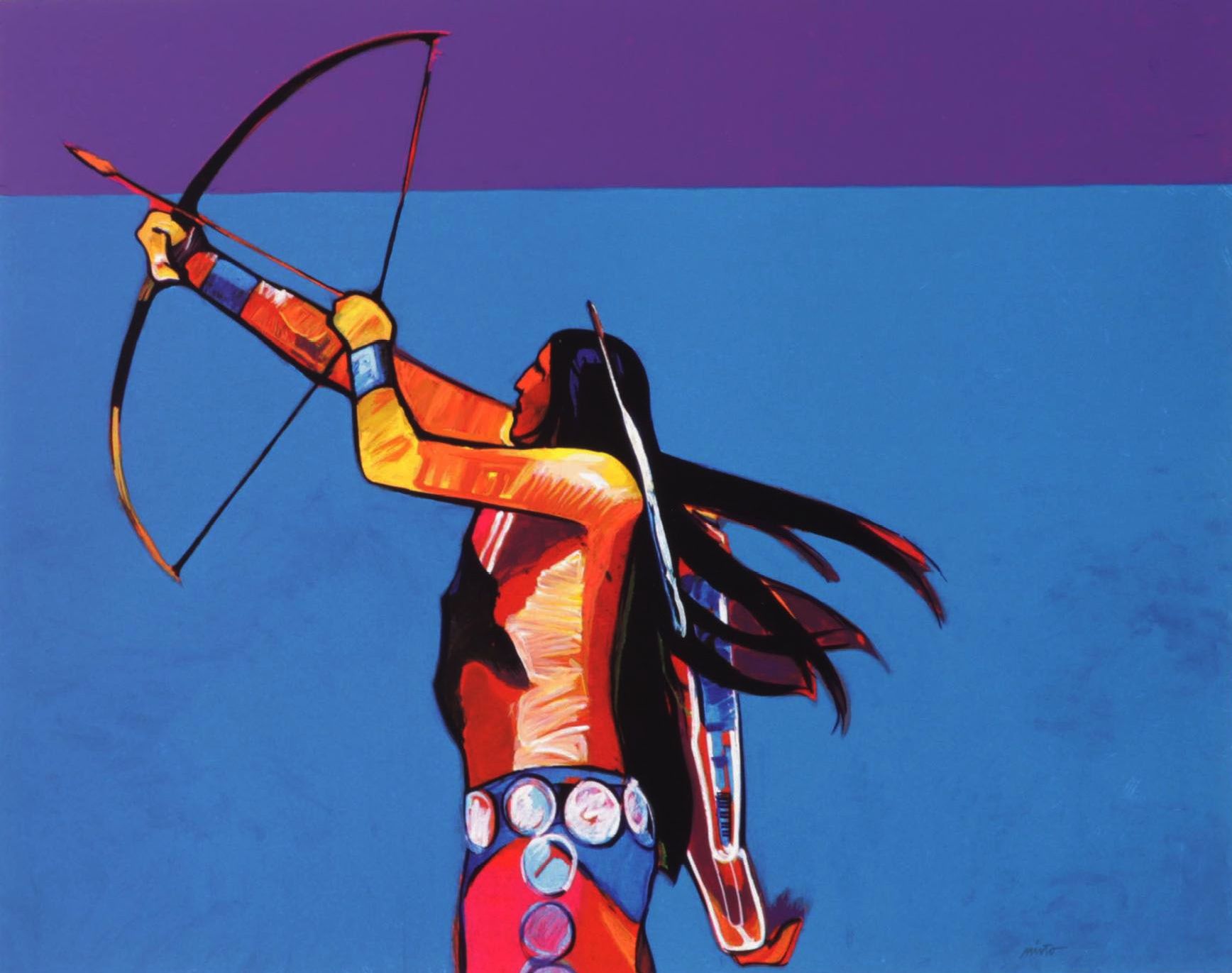 John Nieto Serigraph "Archer Takes Aim," 1996