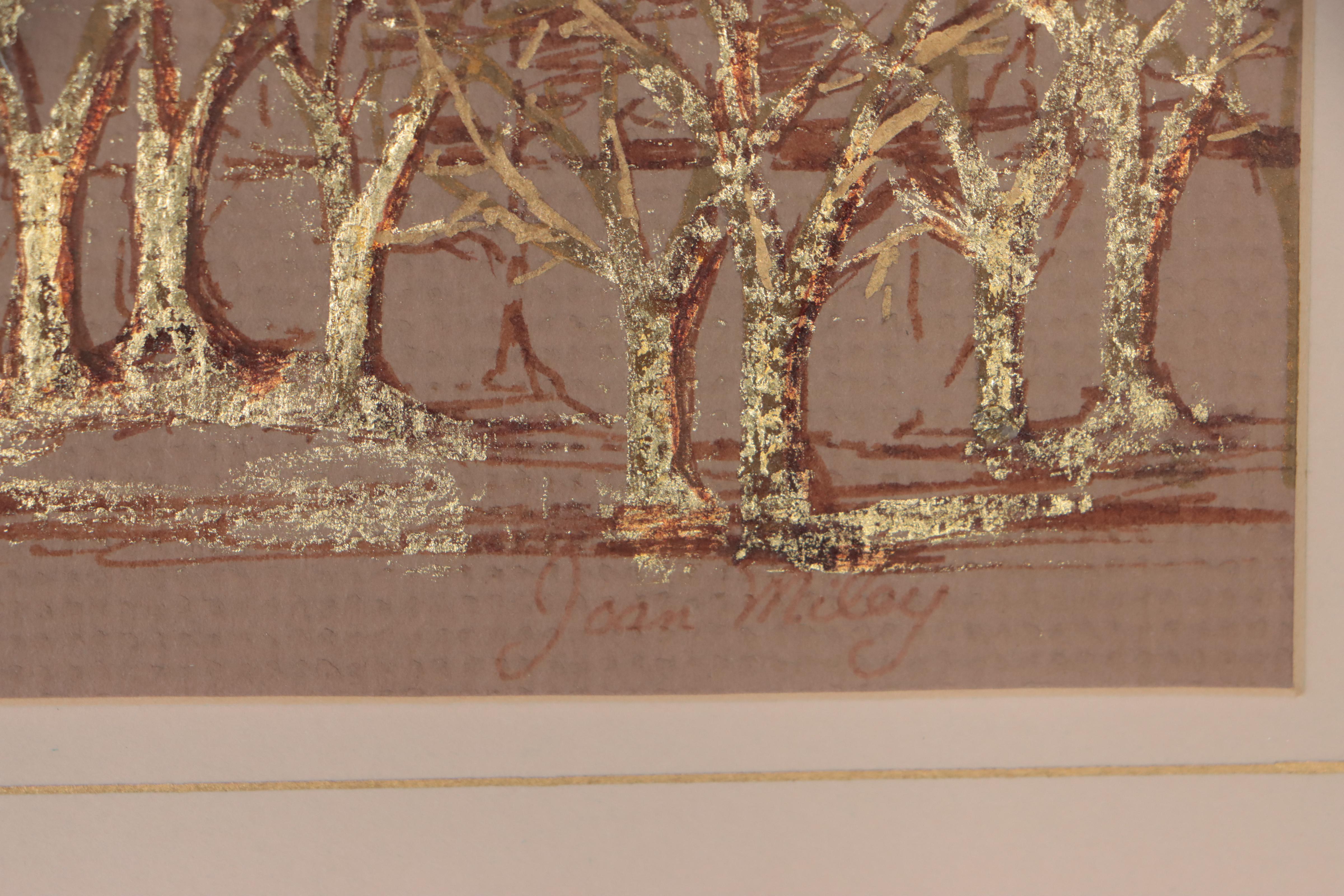 Joan Miley Mixed Media Drawing of Trees