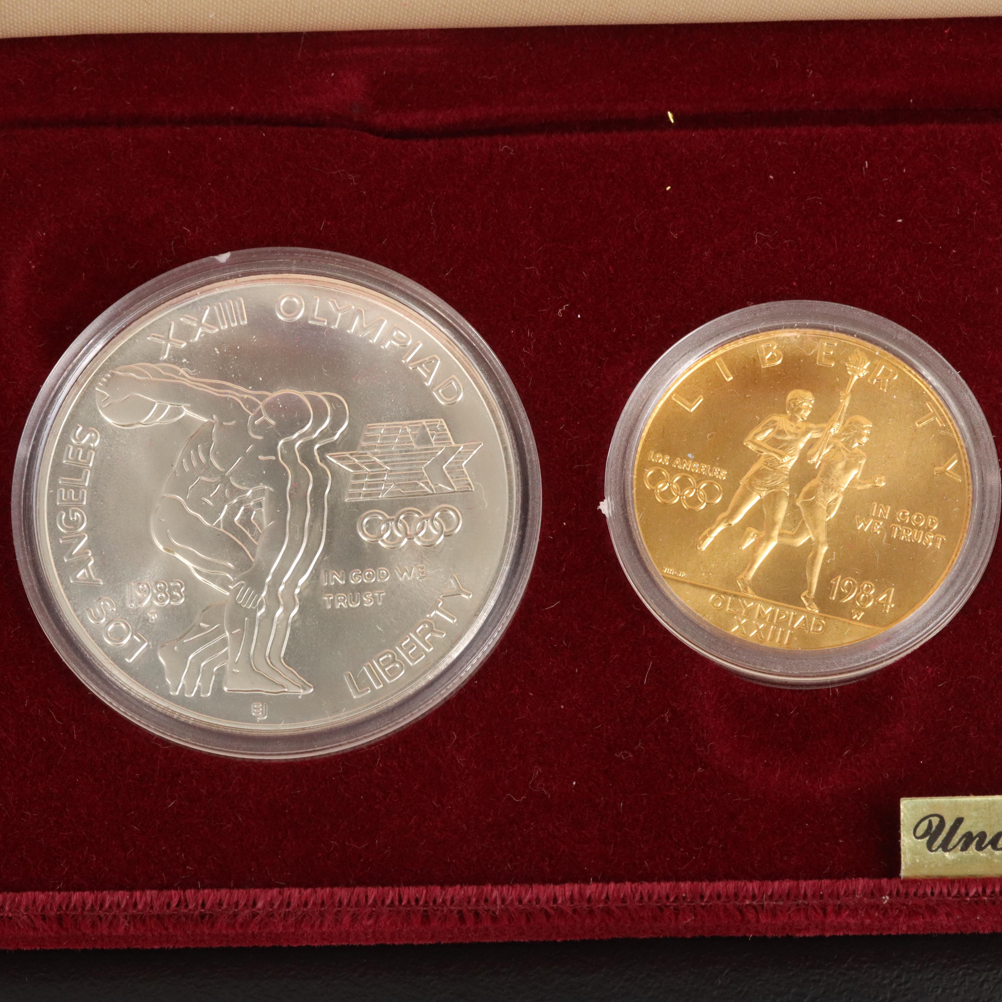 Olympic Commemorative Coin Group Including 1984-W $10 Gold Coin