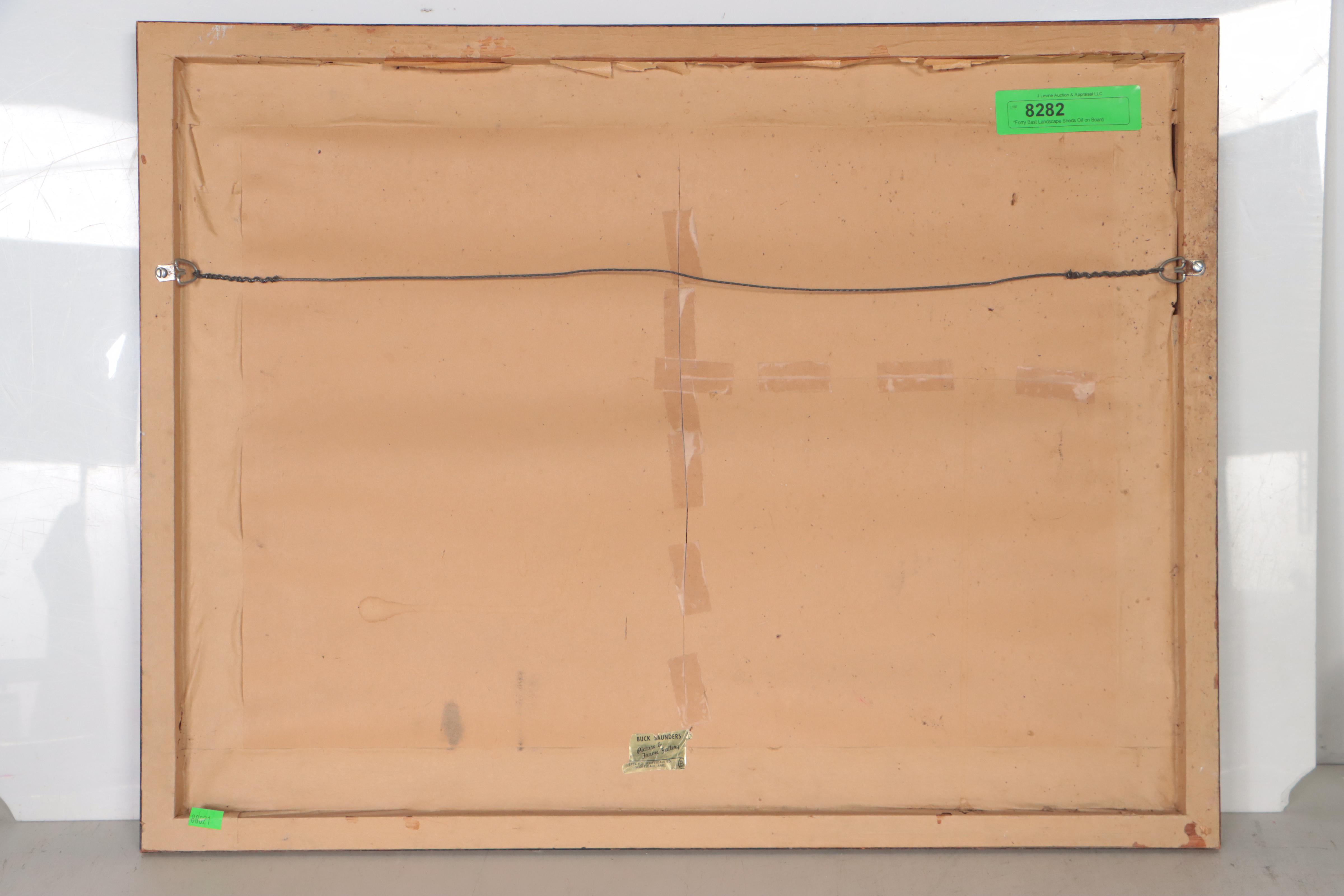 Forry Bast Oil Painting of Sheds