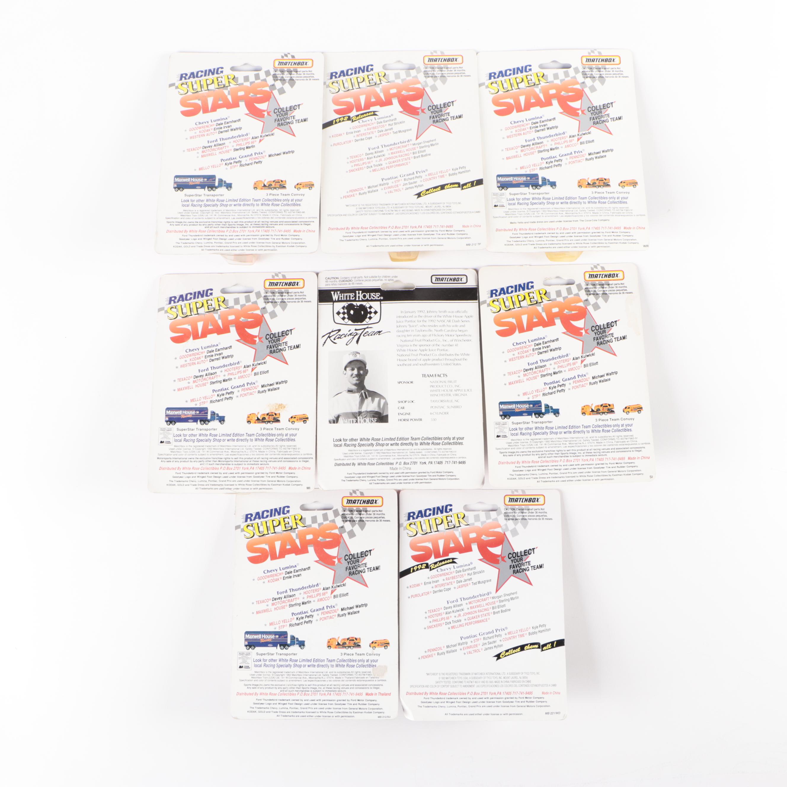 Matchbox Racing Super Stars Diecast NASCAR Stock Cars with Wallace, More, 1990s