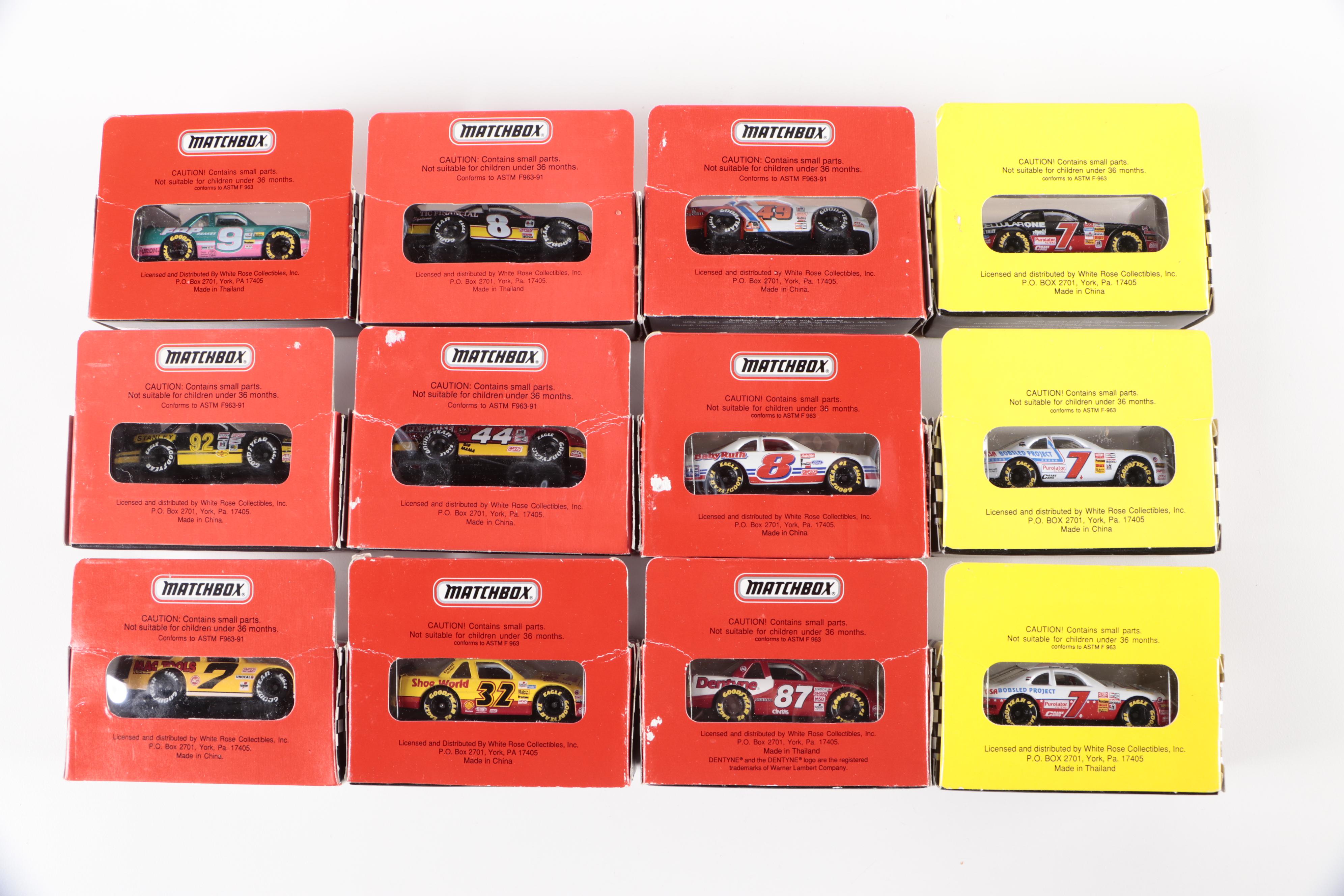 Matchbox Racing Super Stars Diecast NASCAR Stock Cars with Wallace, More, 1990s