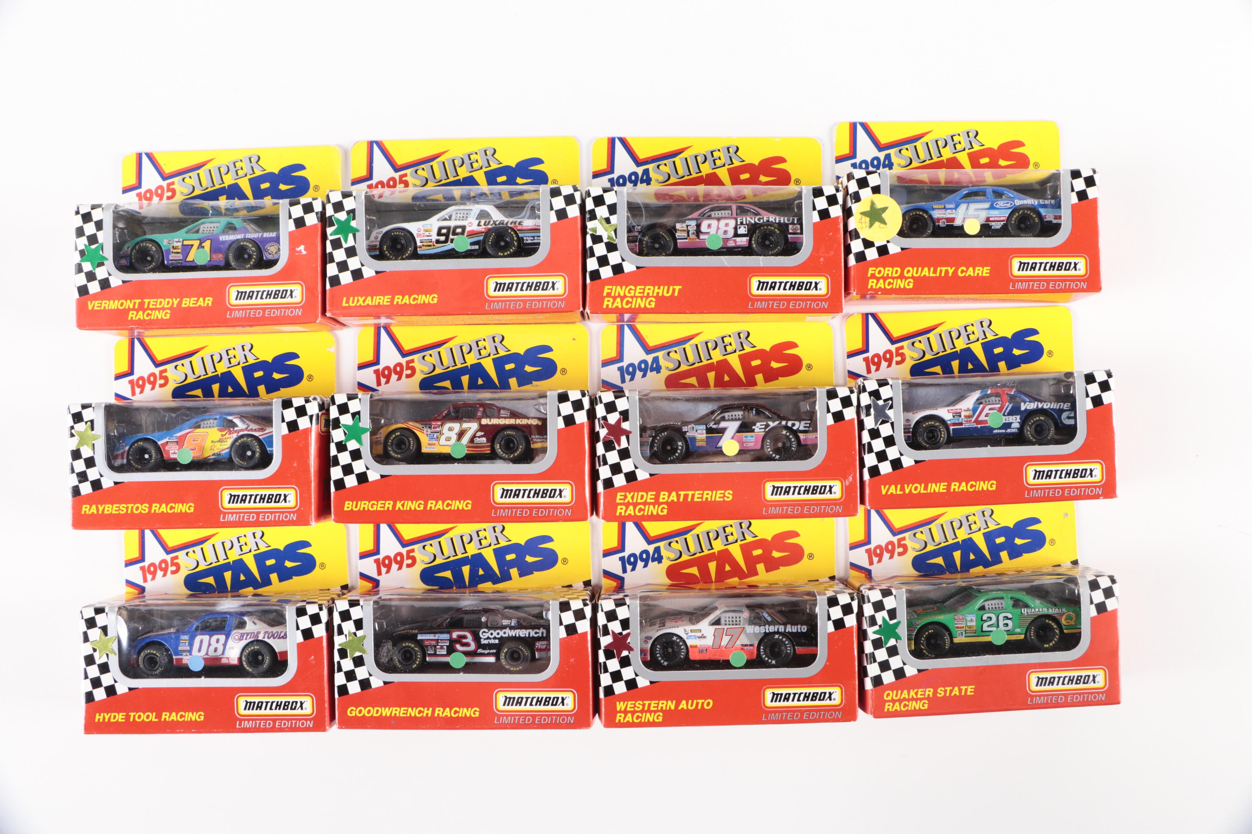Matchbox Racing Super Stars Diecast NASCAR Stock Cars with Wallace, More, 1990s