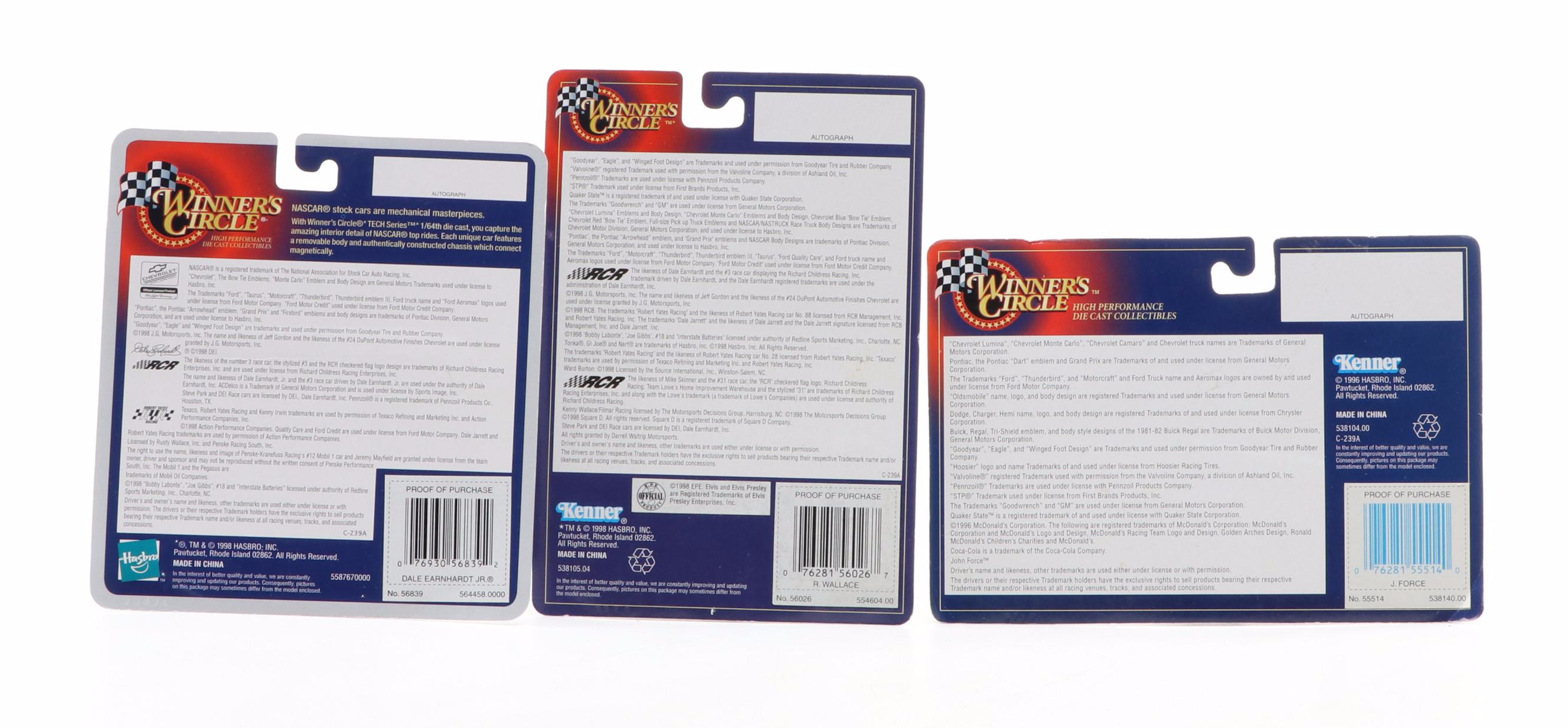 Hasbro Winners Circle Diecast Stock Cars Including Dale Earnhardt and More