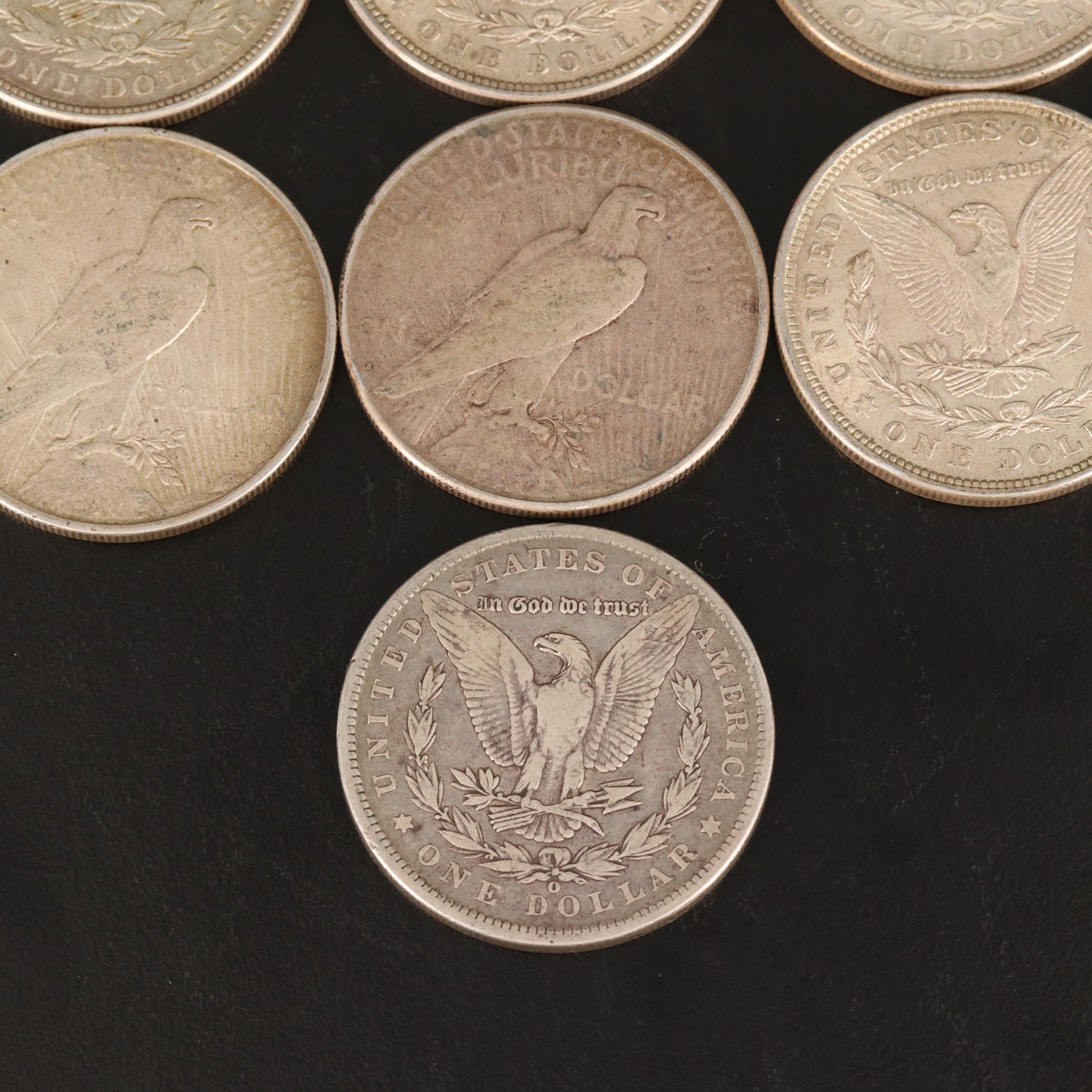 Group of Seven American Silver Dollars Including an 1889-O Morgan | EBTH