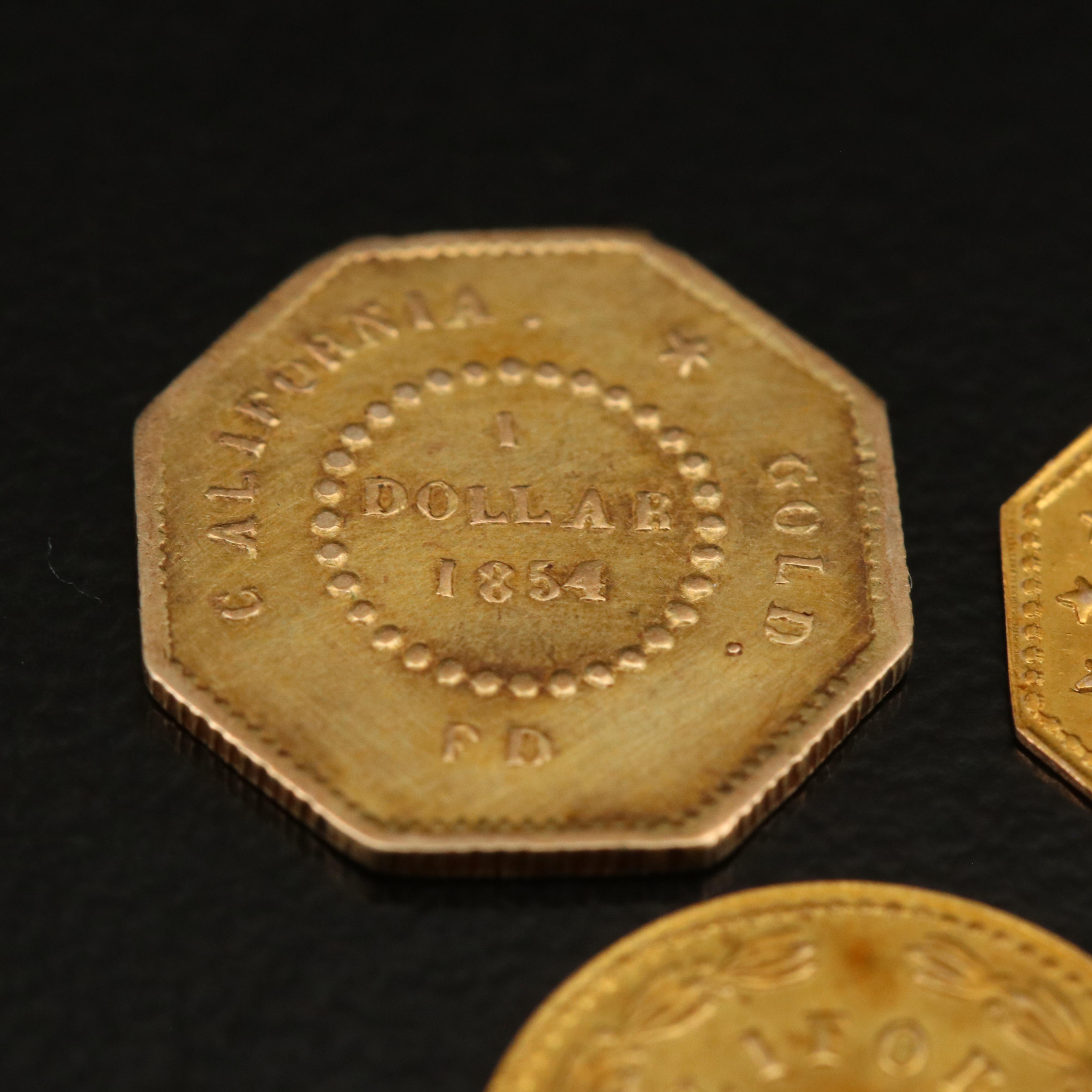 Three Replica California Gold Tokens