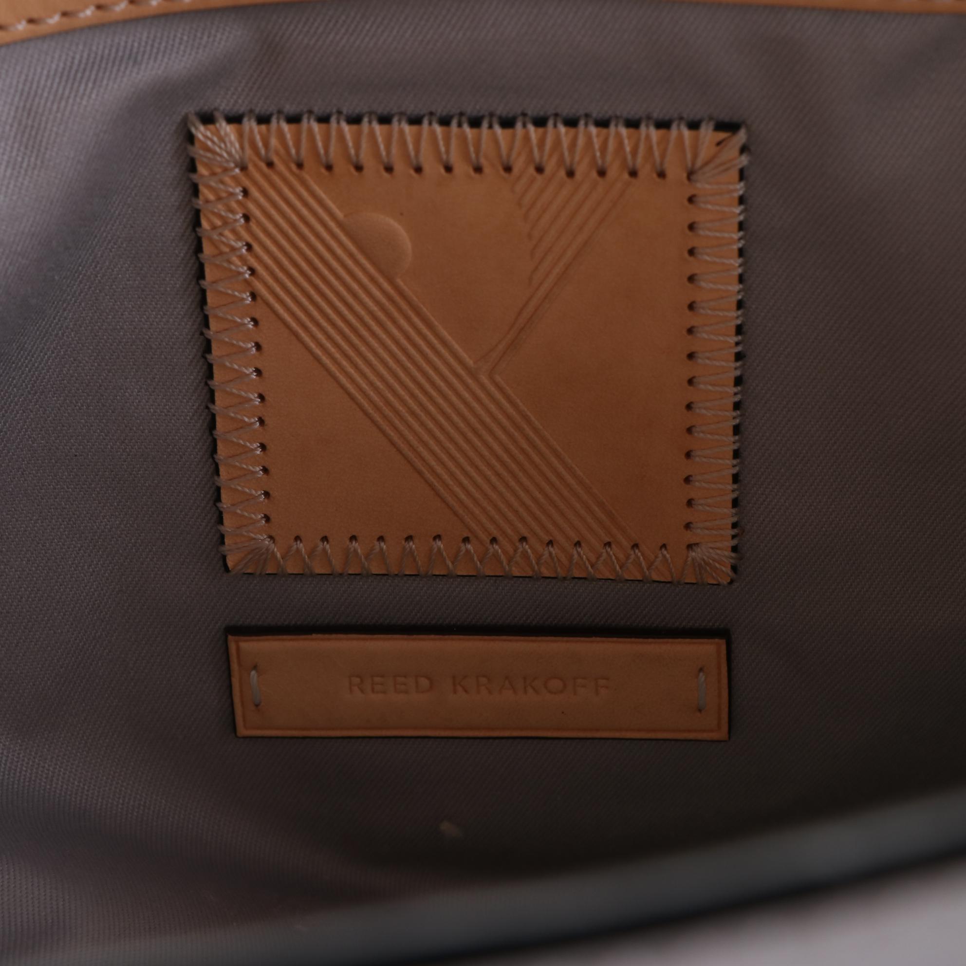 Reed Krakoff Atlantique Convertible Tote in Bicolor Leather with Pouch