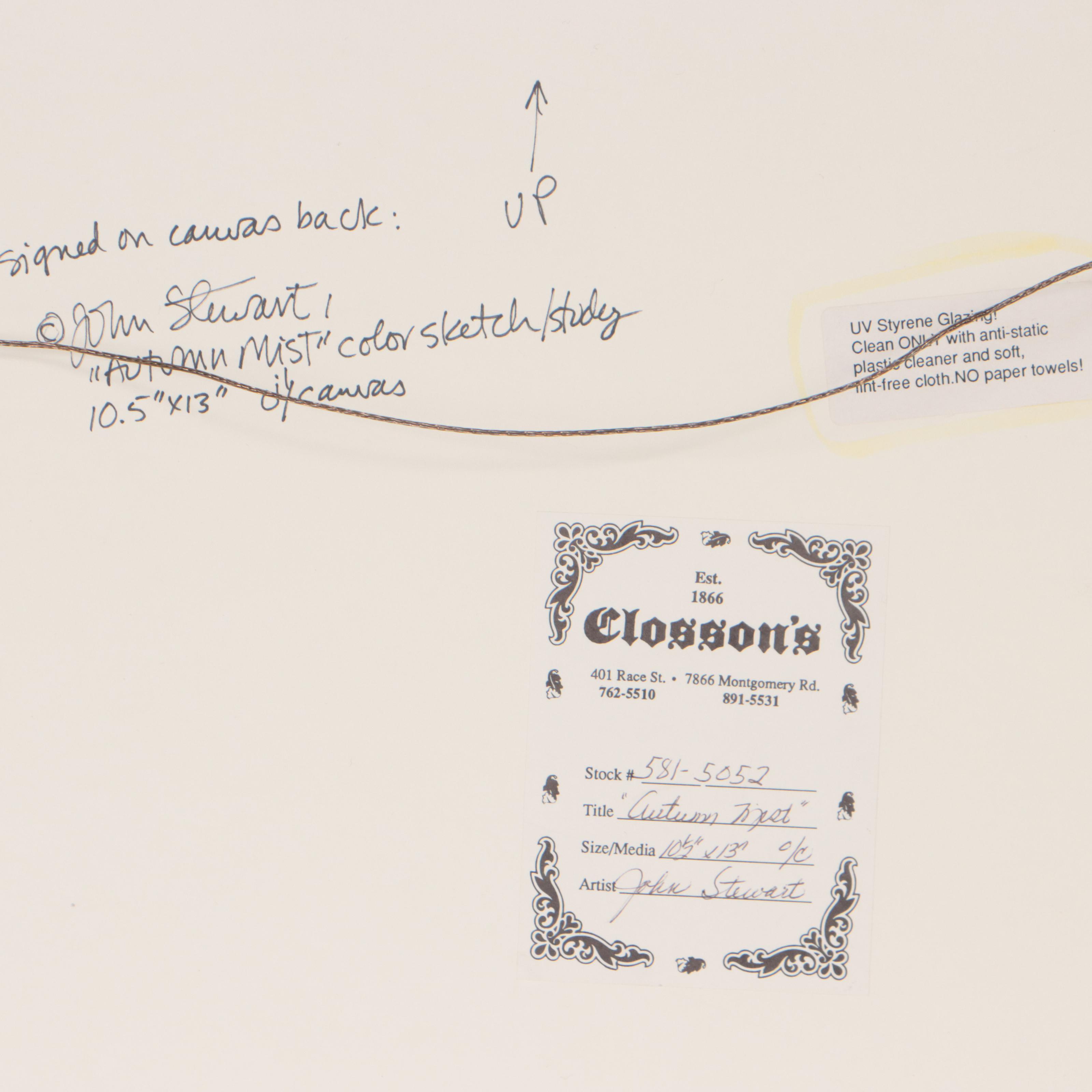 John Stewart Oil Painting "Autumn Mist"