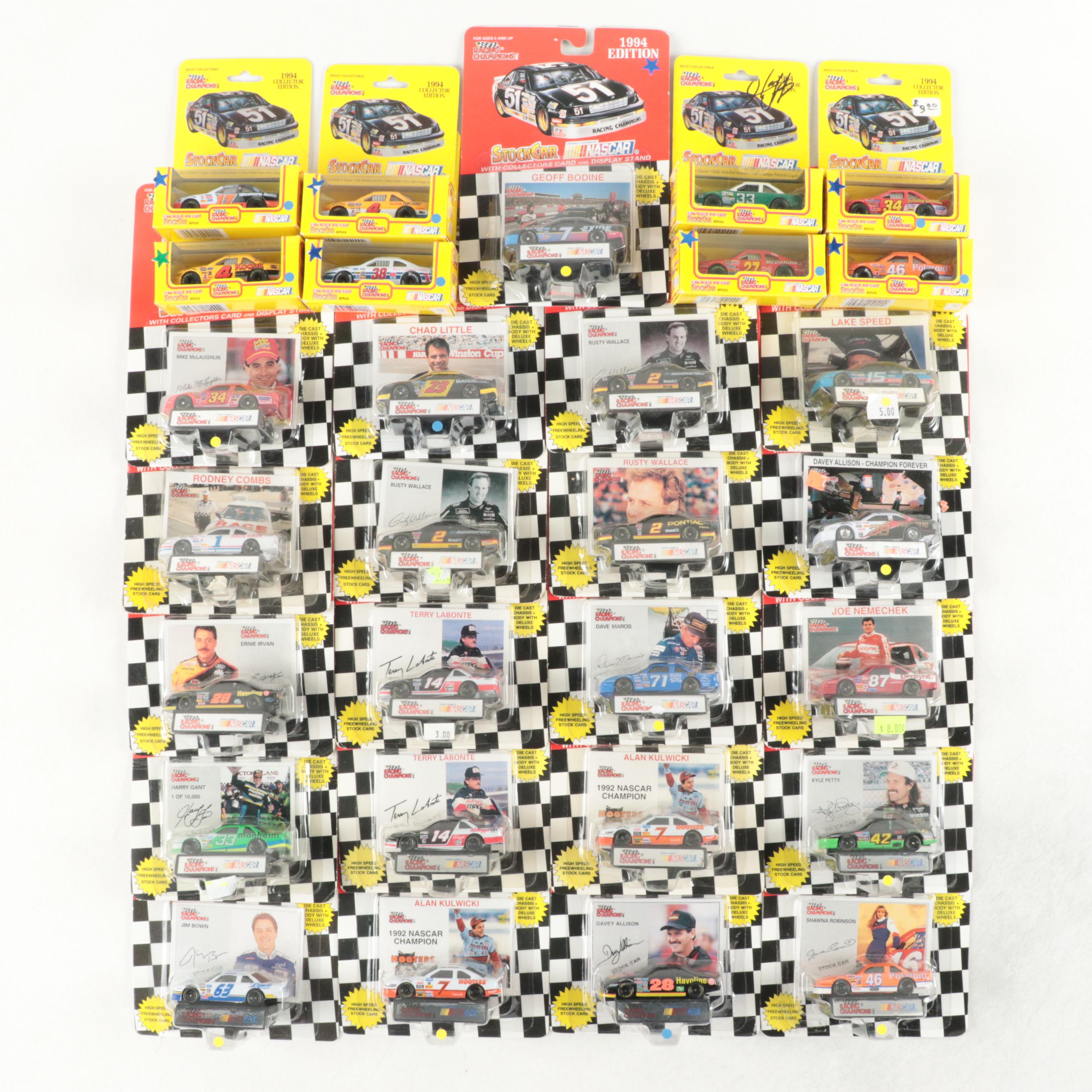Ertl Racing Champions NASCAR Diecast Stock Cars with Signed Harry Gant, 1990s