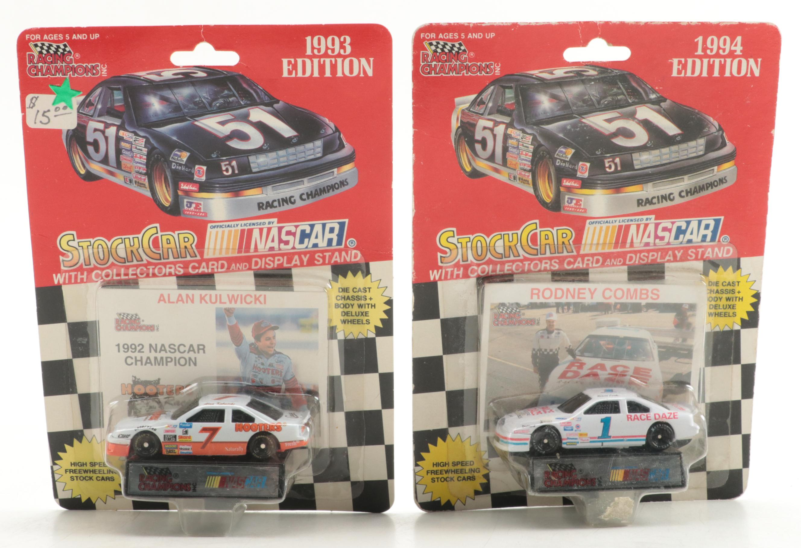 Ertl Racing Champions NASCAR Diecast Stock Cars with Signed Harry Gant, 1990s