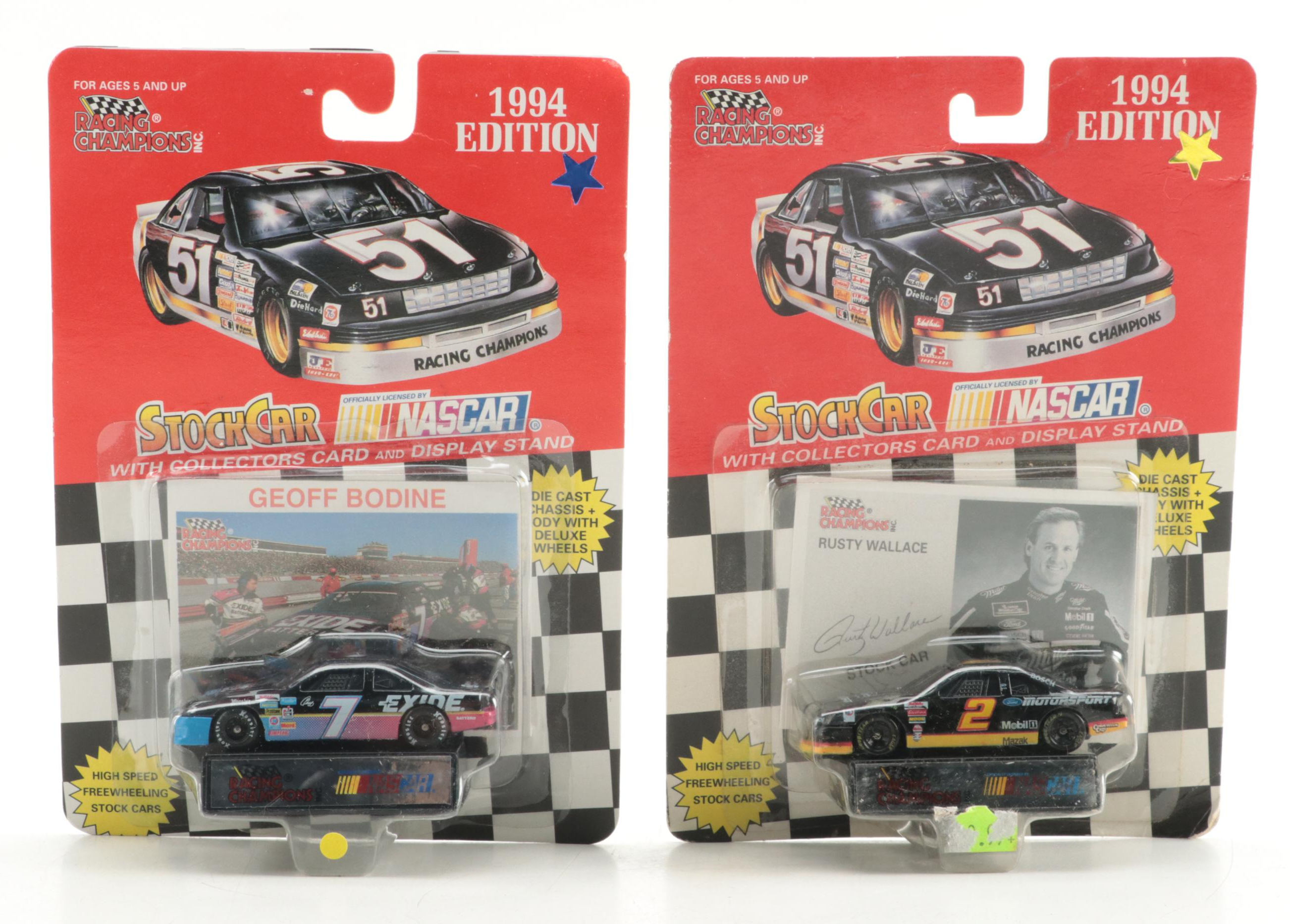 Ertl Racing Champions NASCAR Diecast Stock Cars with Signed Harry Gant, 1990s