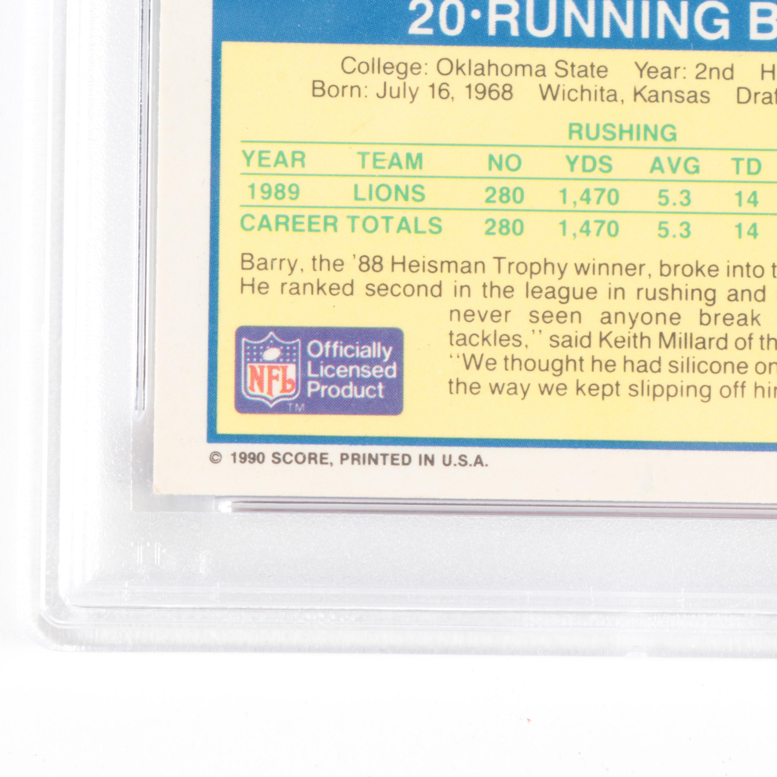 1990 Score Barry Sanders #20 Graded PSA 5 EX Football Card