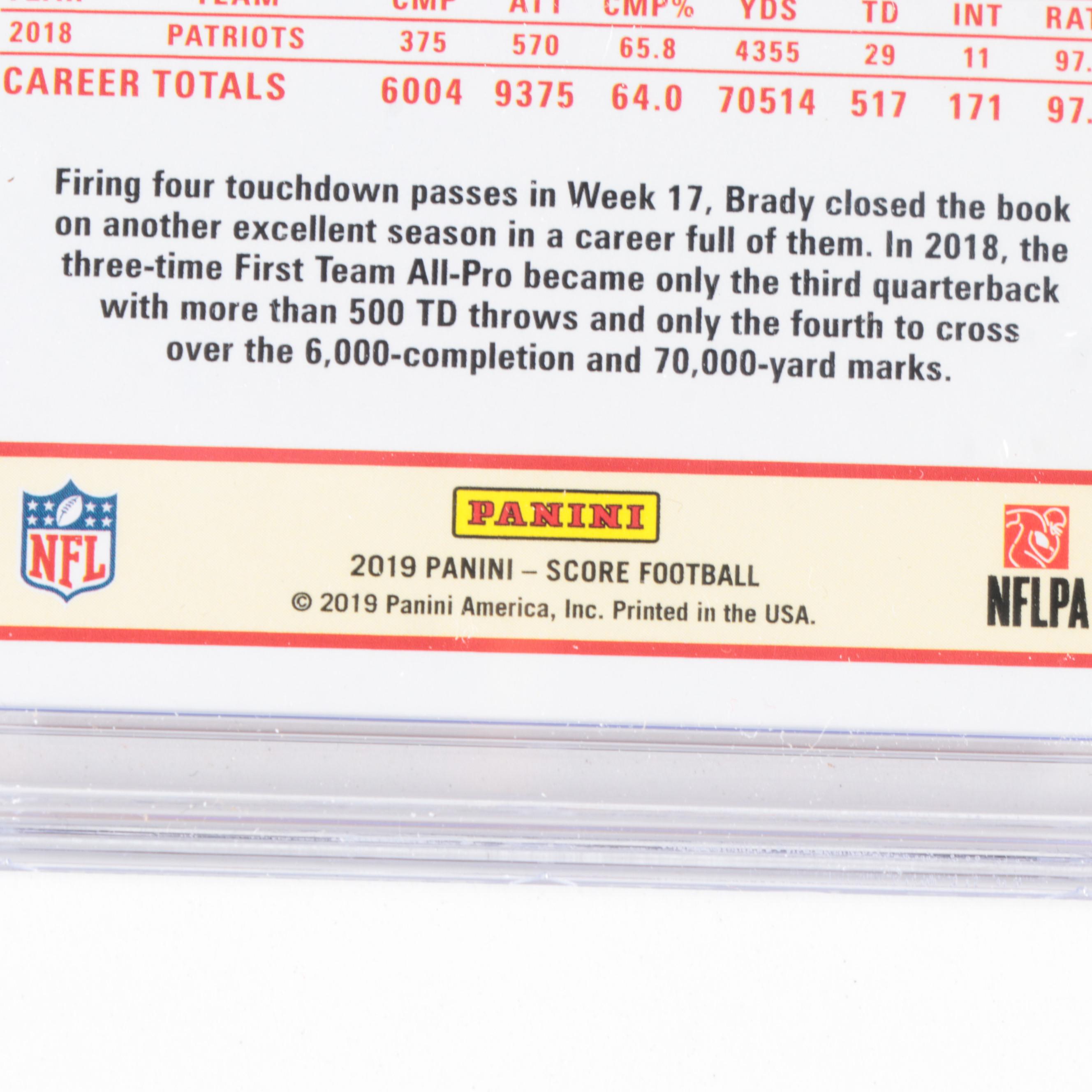 2019 Score Tom Brady #142 Graded CSG 8.5 NM/Mint+ Football Card