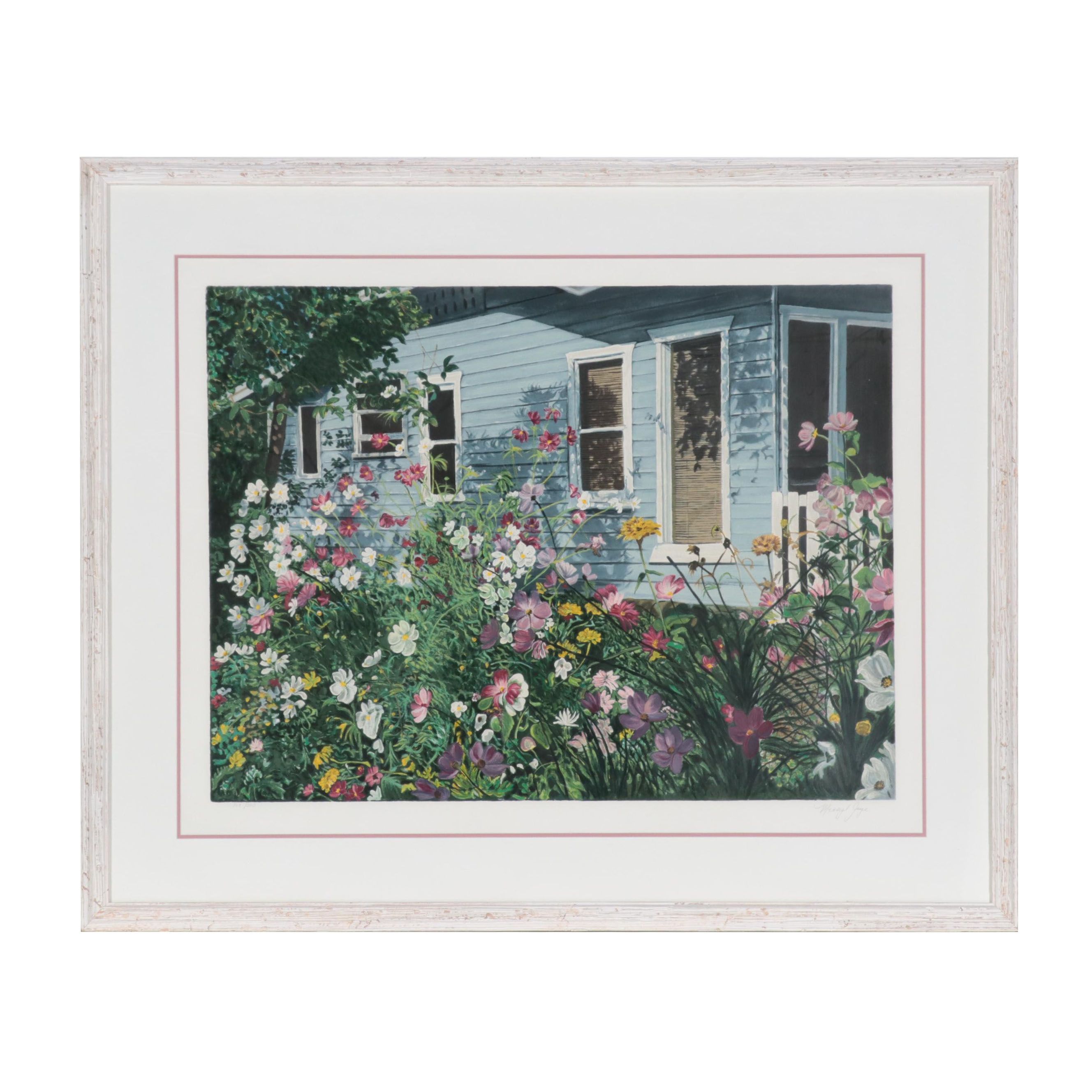 Merryl Jaye Serigraph "Hidden Cottage," Circa 1990