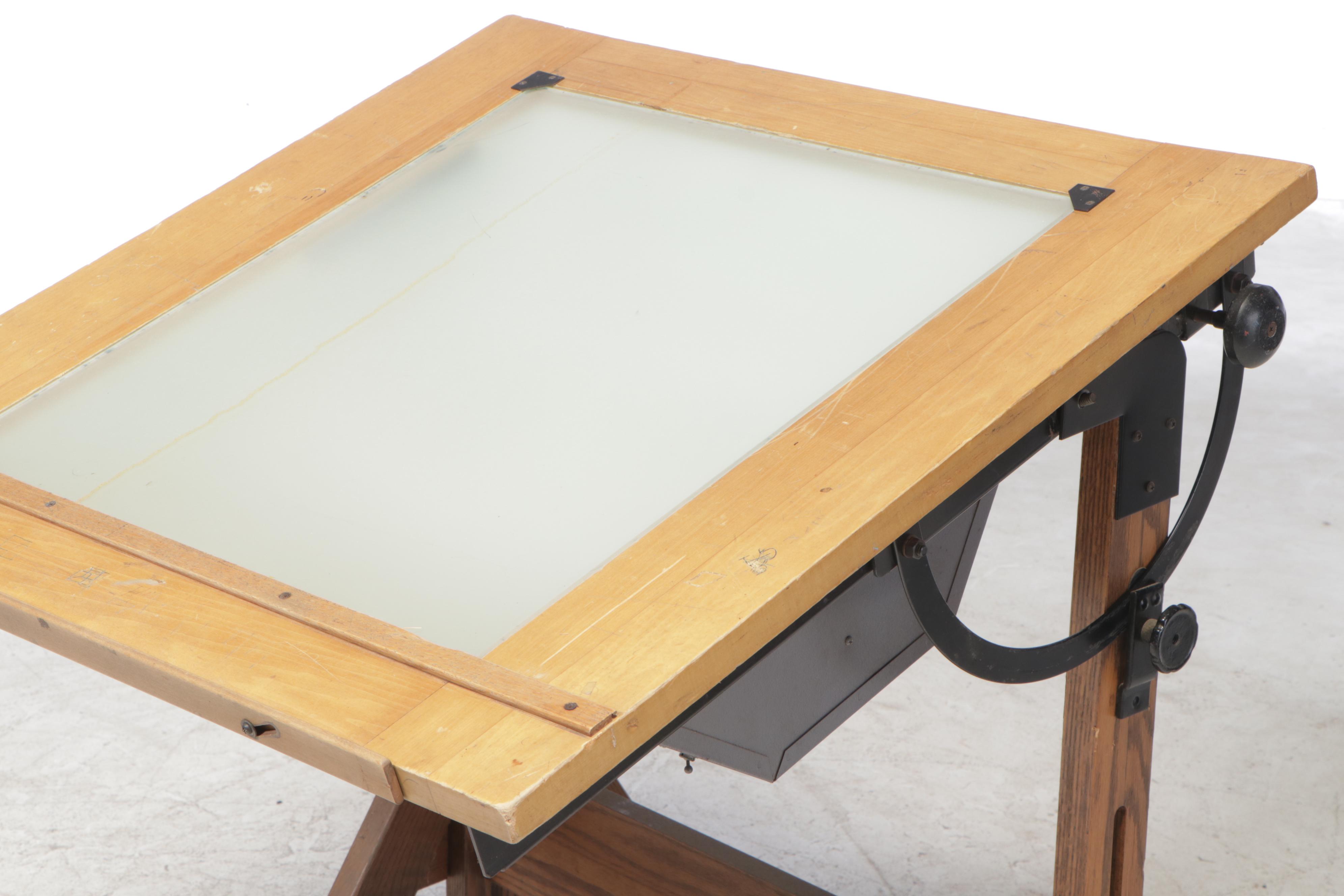 Hamilton Mfg. Company Vintage Lighted Drafting Table