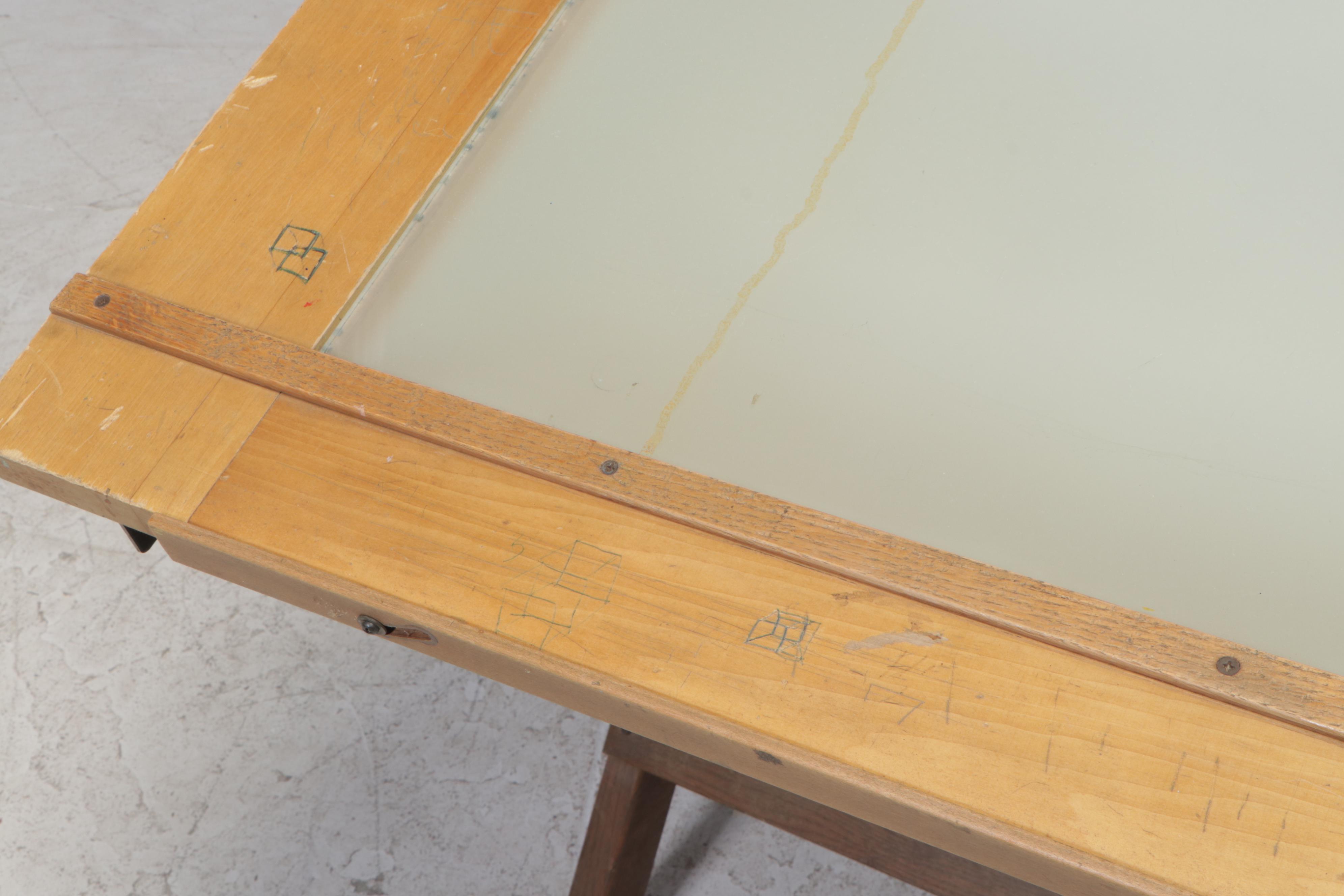 Hamilton Mfg. Company Vintage Lighted Drafting Table