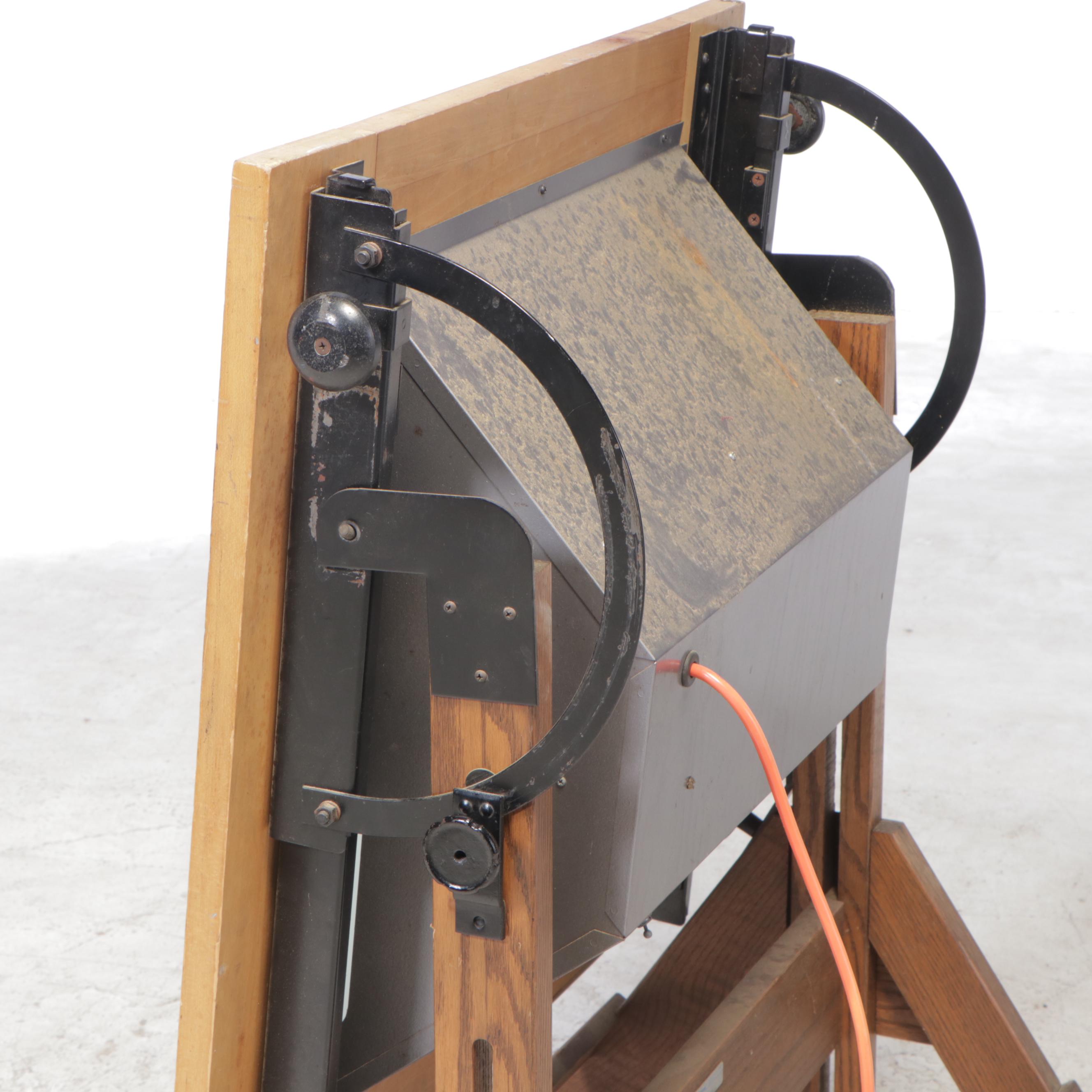 Hamilton Mfg. Company Vintage Lighted Drafting Table