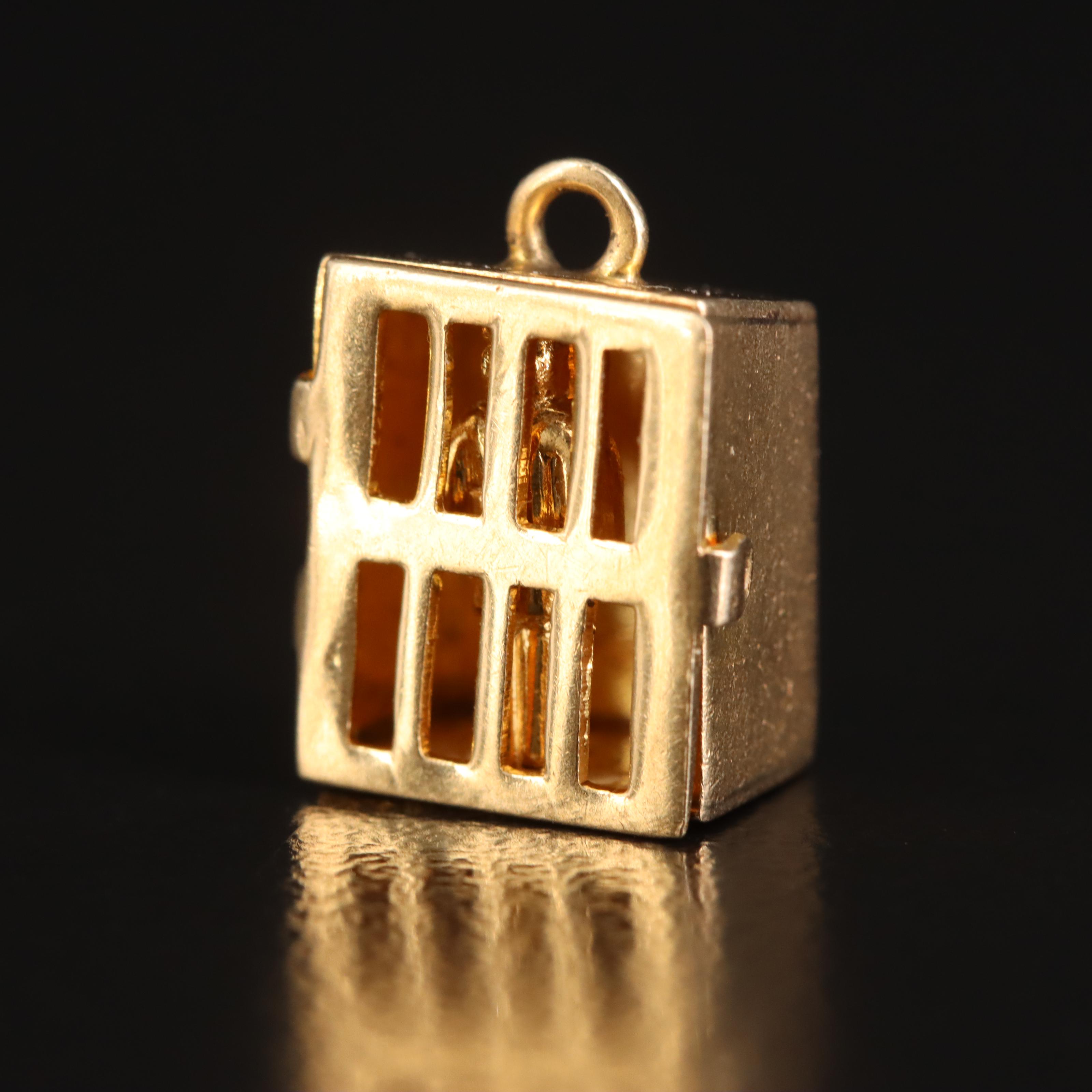 14K Jail Cell Charm