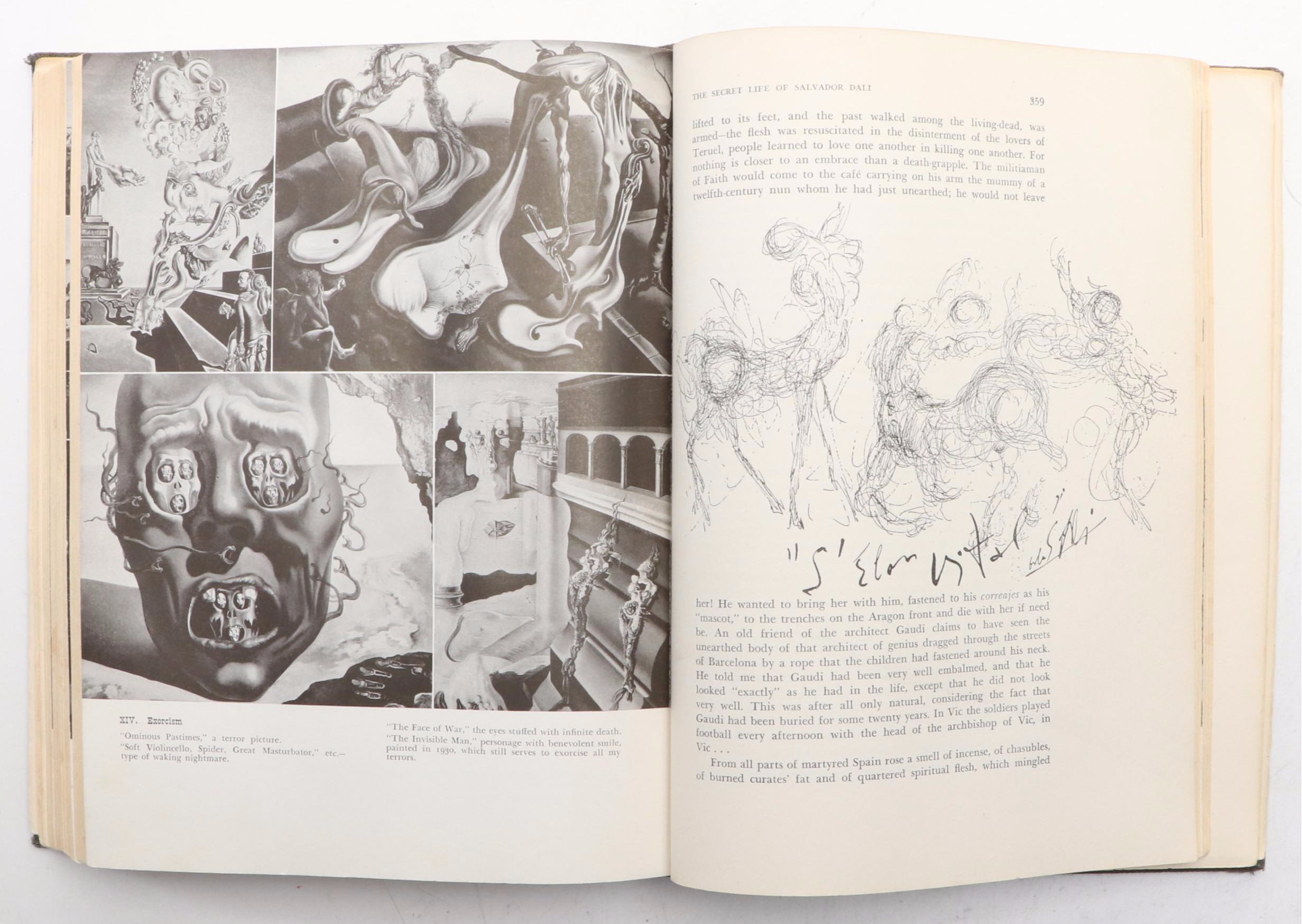 First American Edition "The Secret Life of Salvador Dalí" by Salvador Dalí, 1942