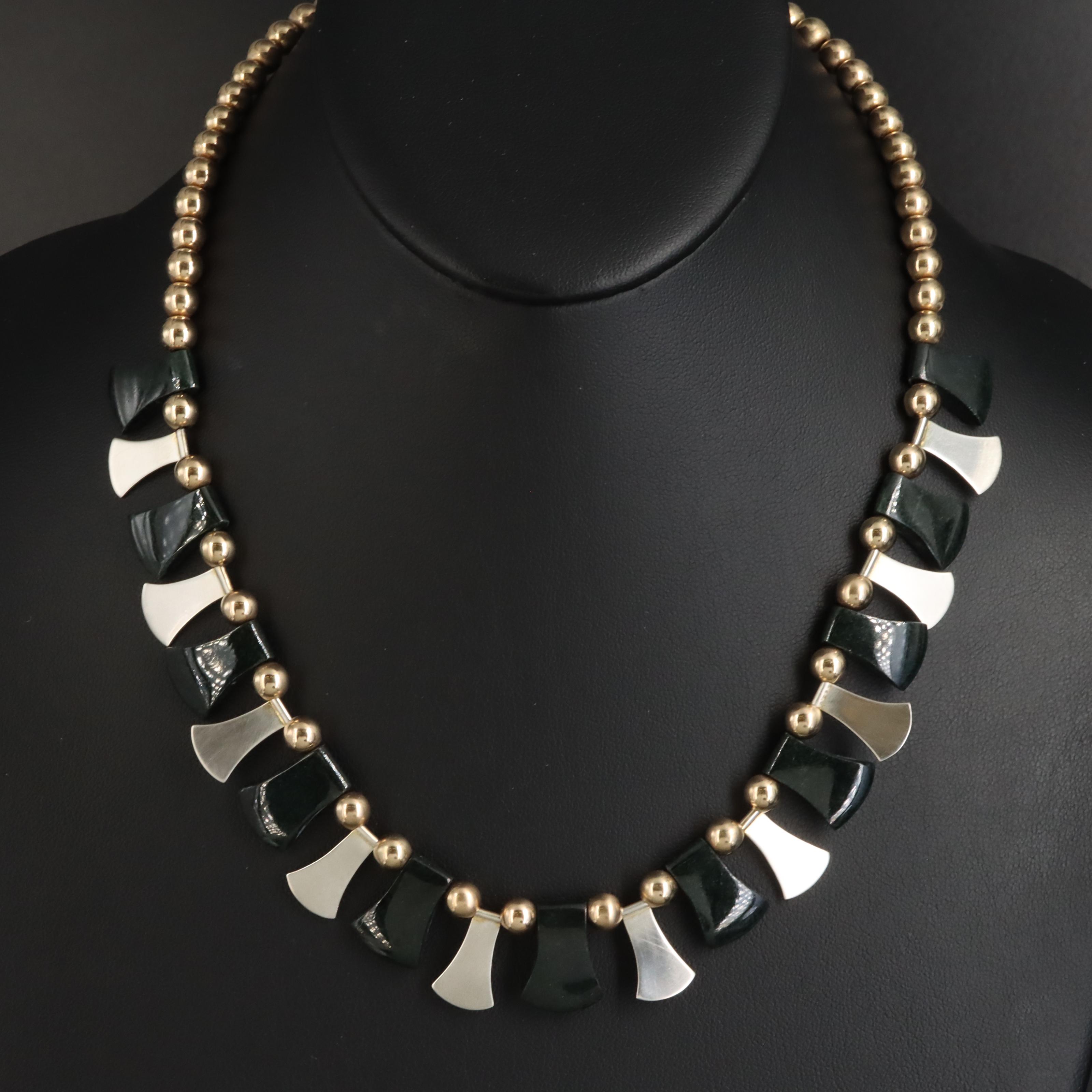 Gold-Filled Nephrite Necklace