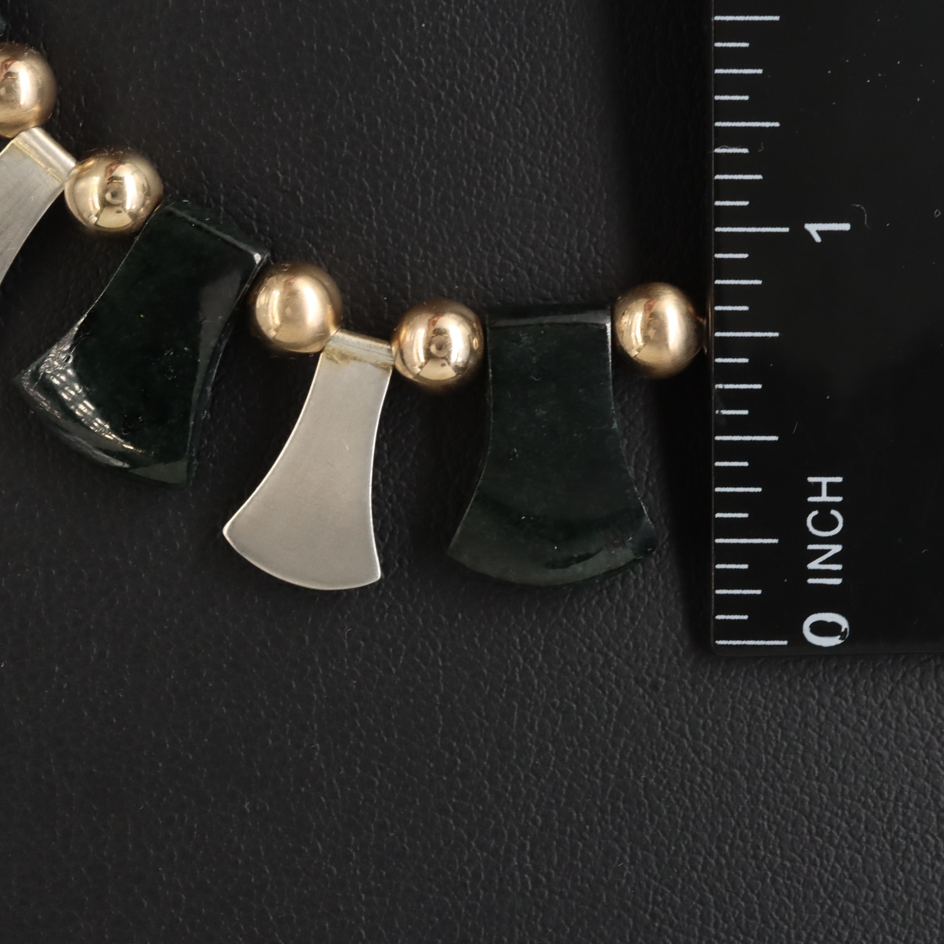 Gold-Filled Nephrite Necklace