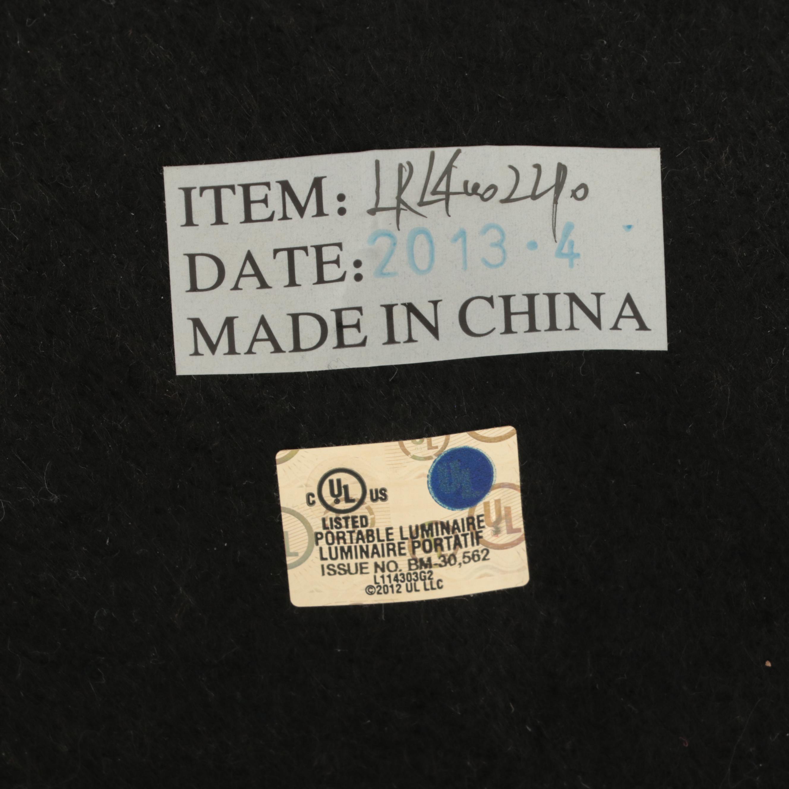 Pair of Ralph Lauren Blue and White Peony Floral Porcelain Table Lamps