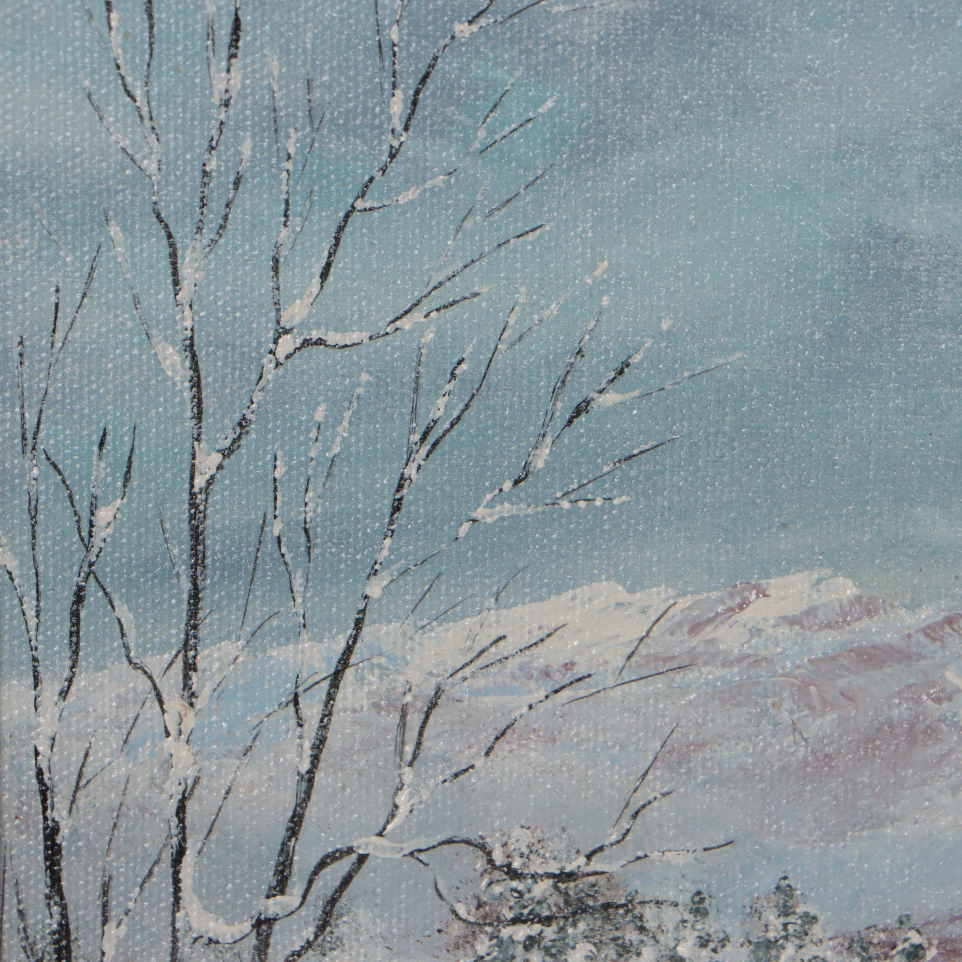 Landscape Oil Painting of Winter Scene