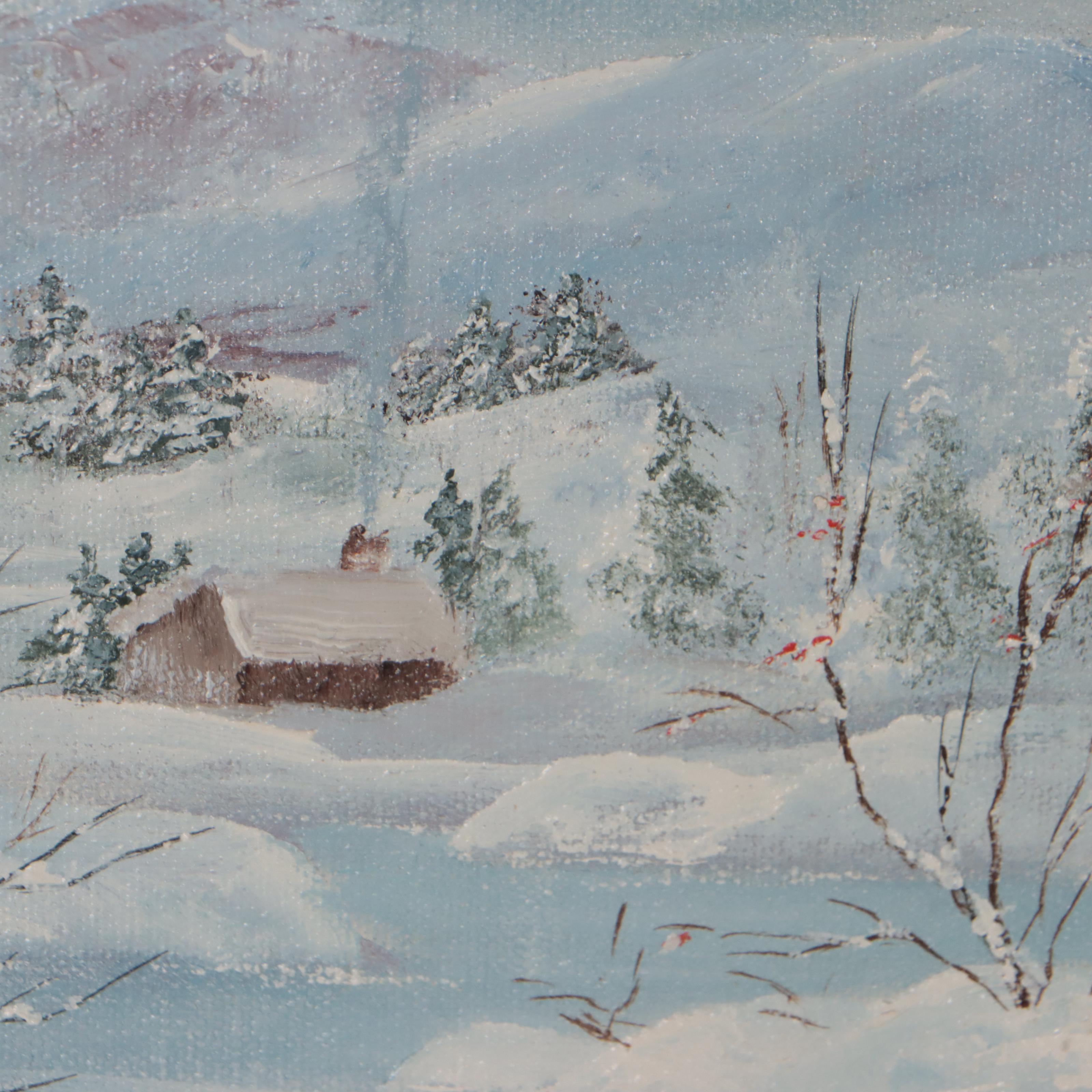 Landscape Oil Painting of Winter Scene