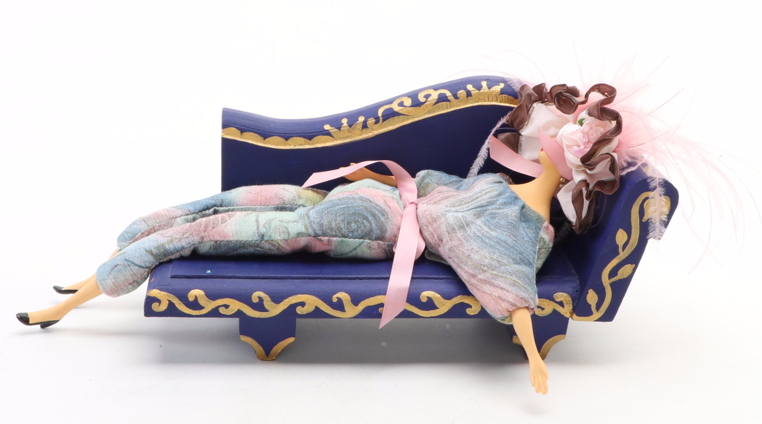 Artist Doll on Chaise Lounge