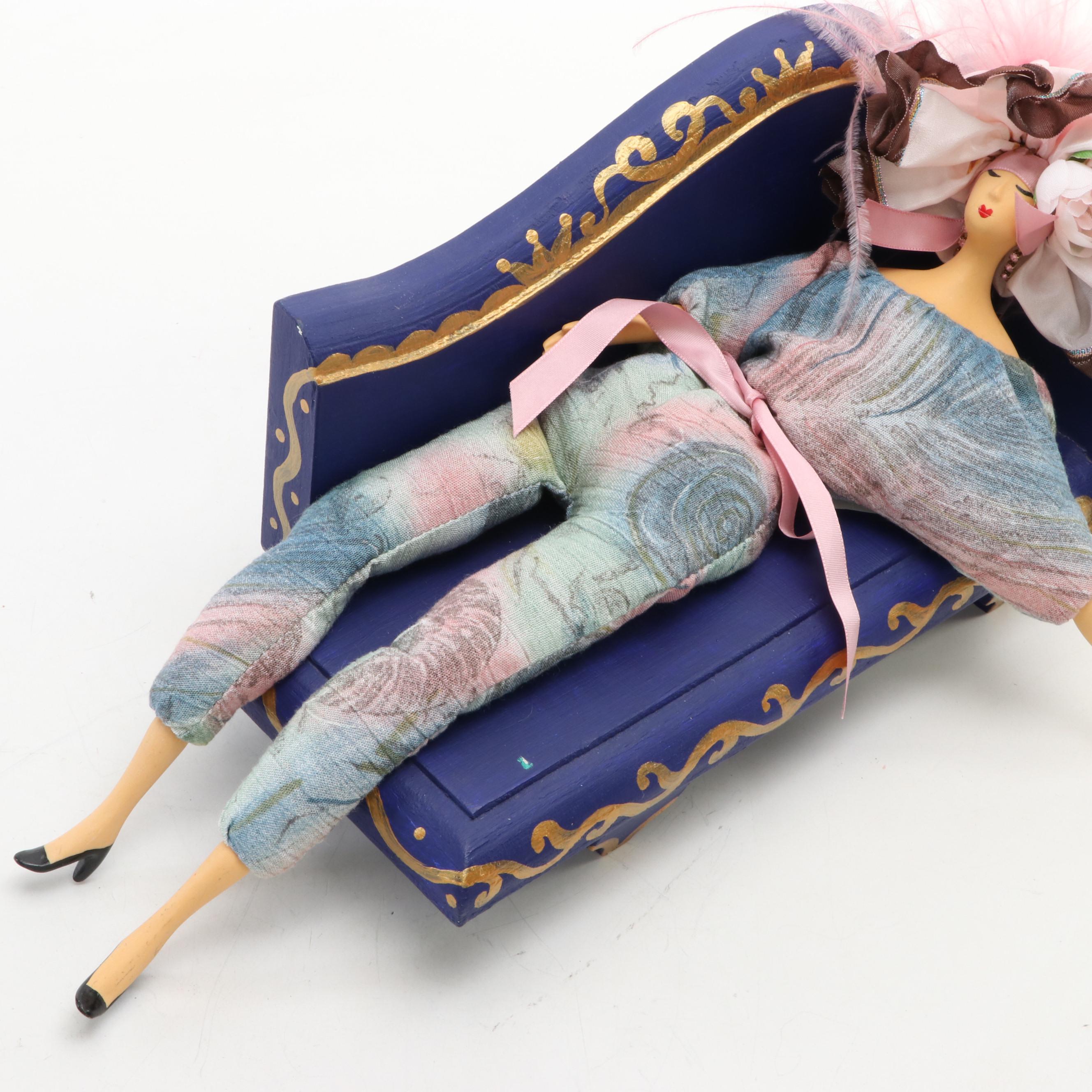 Artist Doll on Chaise Lounge