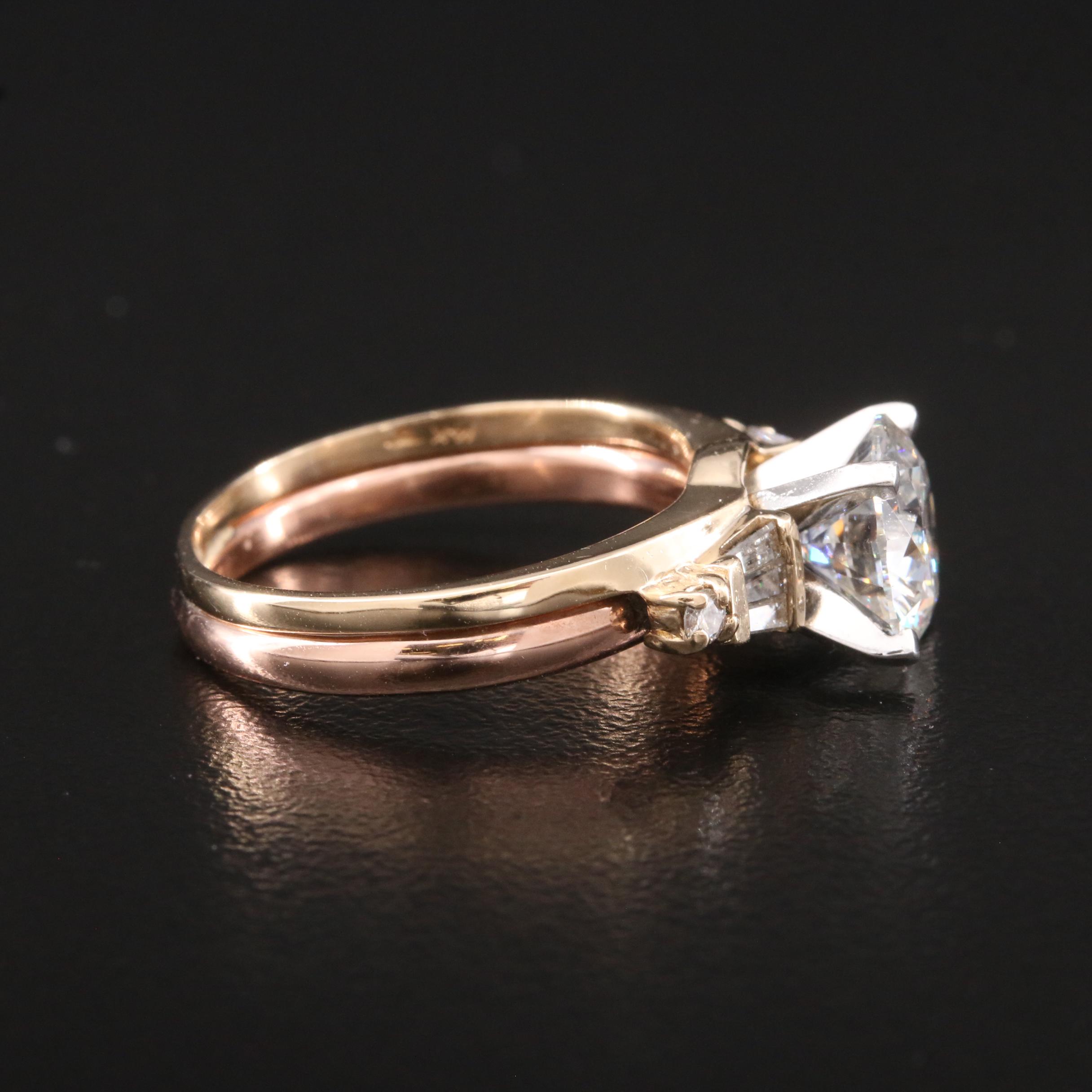 14K 2.38 CTW Lab Grown Diamond Ring with Platinum Top with IGI Report