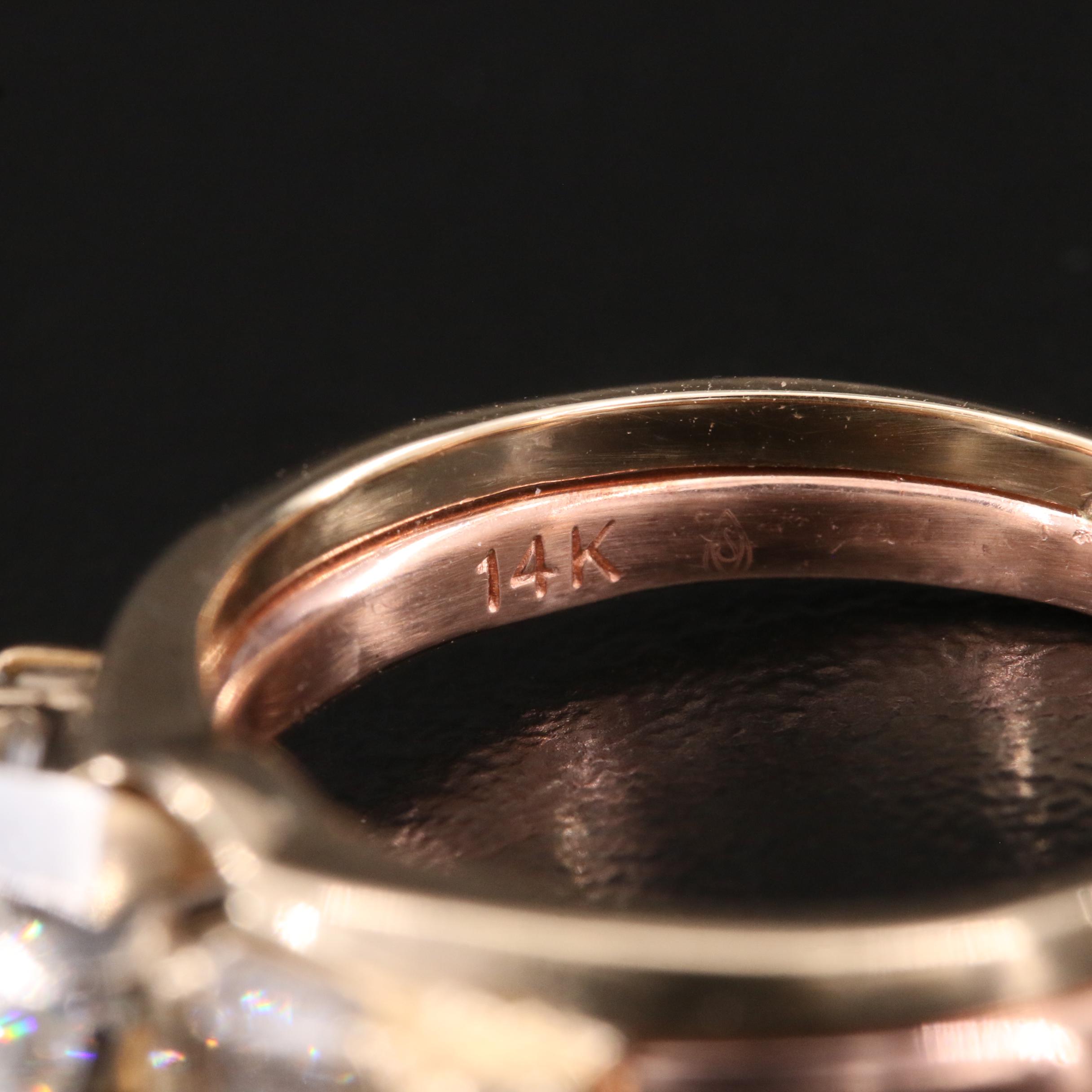 14K 2.38 CTW Lab Grown Diamond Ring with Platinum Top with IGI Report