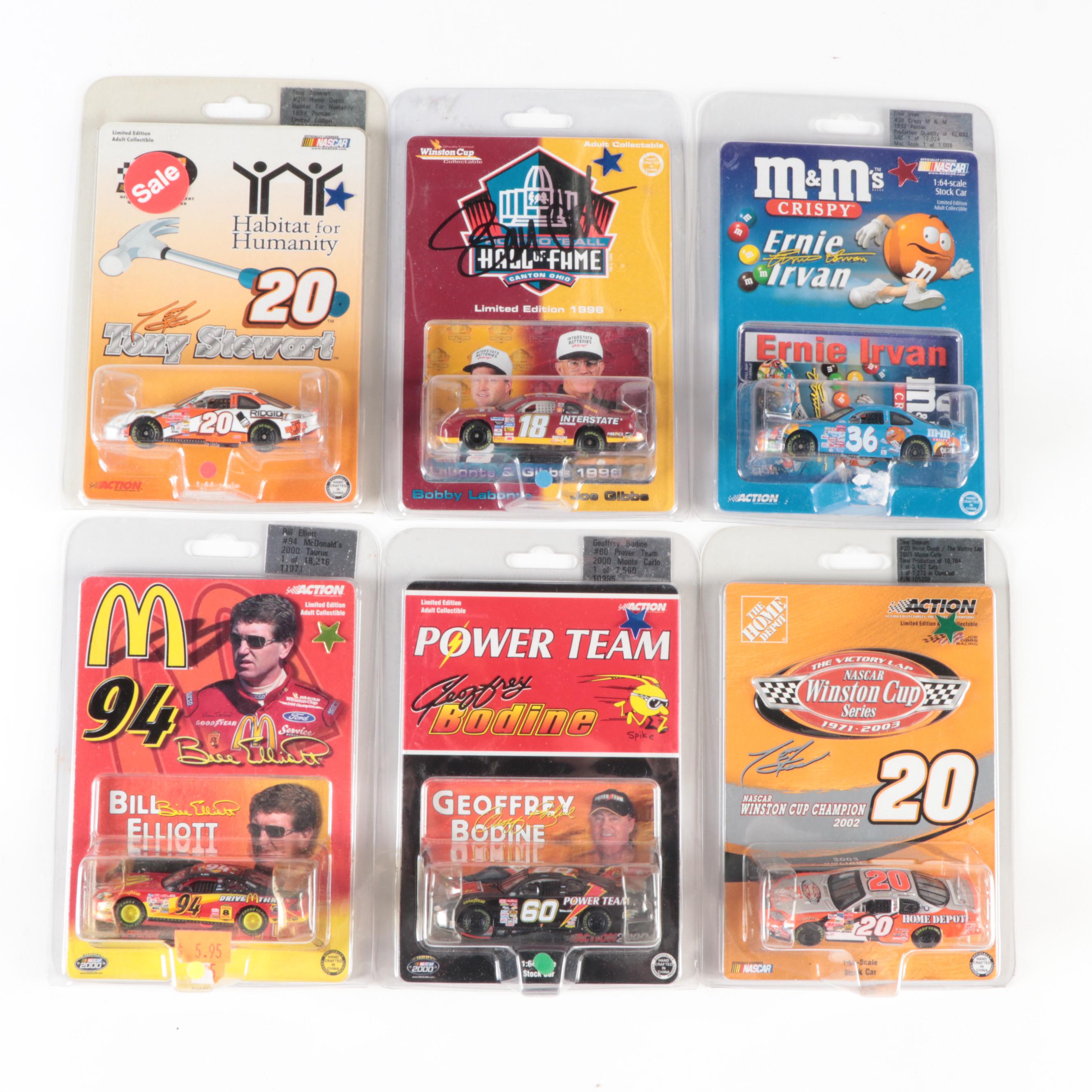 Action Racing, More NASCAR Diecast Stock Cars with Signed Bobby Labonte, 1990s