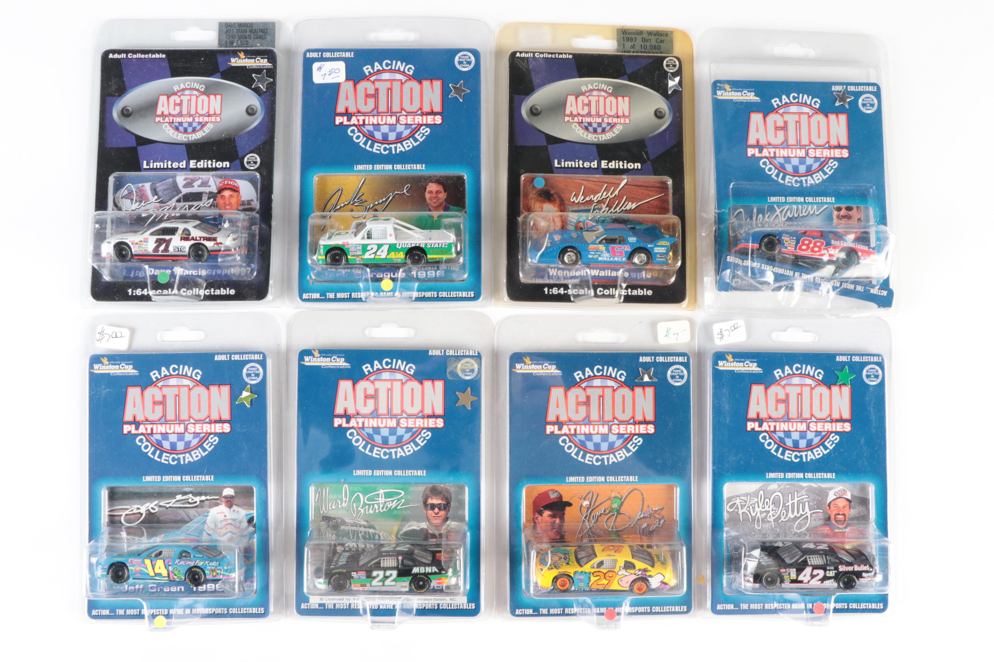 Action Racing, More NASCAR Diecast Stock Cars with Signed Bobby Labonte, 1990s