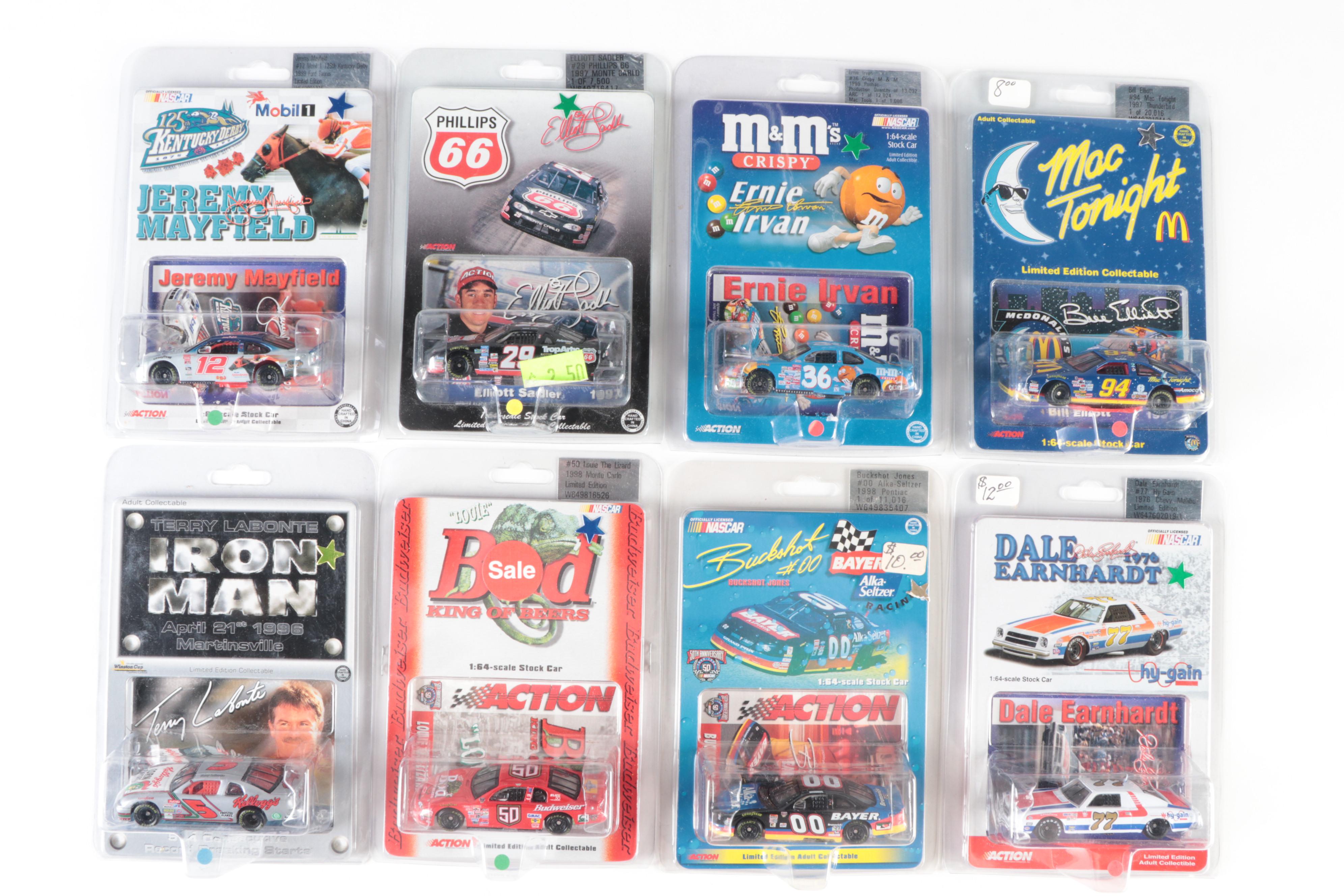 Action Racing, More NASCAR Diecast Stock Cars with Signed Bobby Labonte, 1990s
