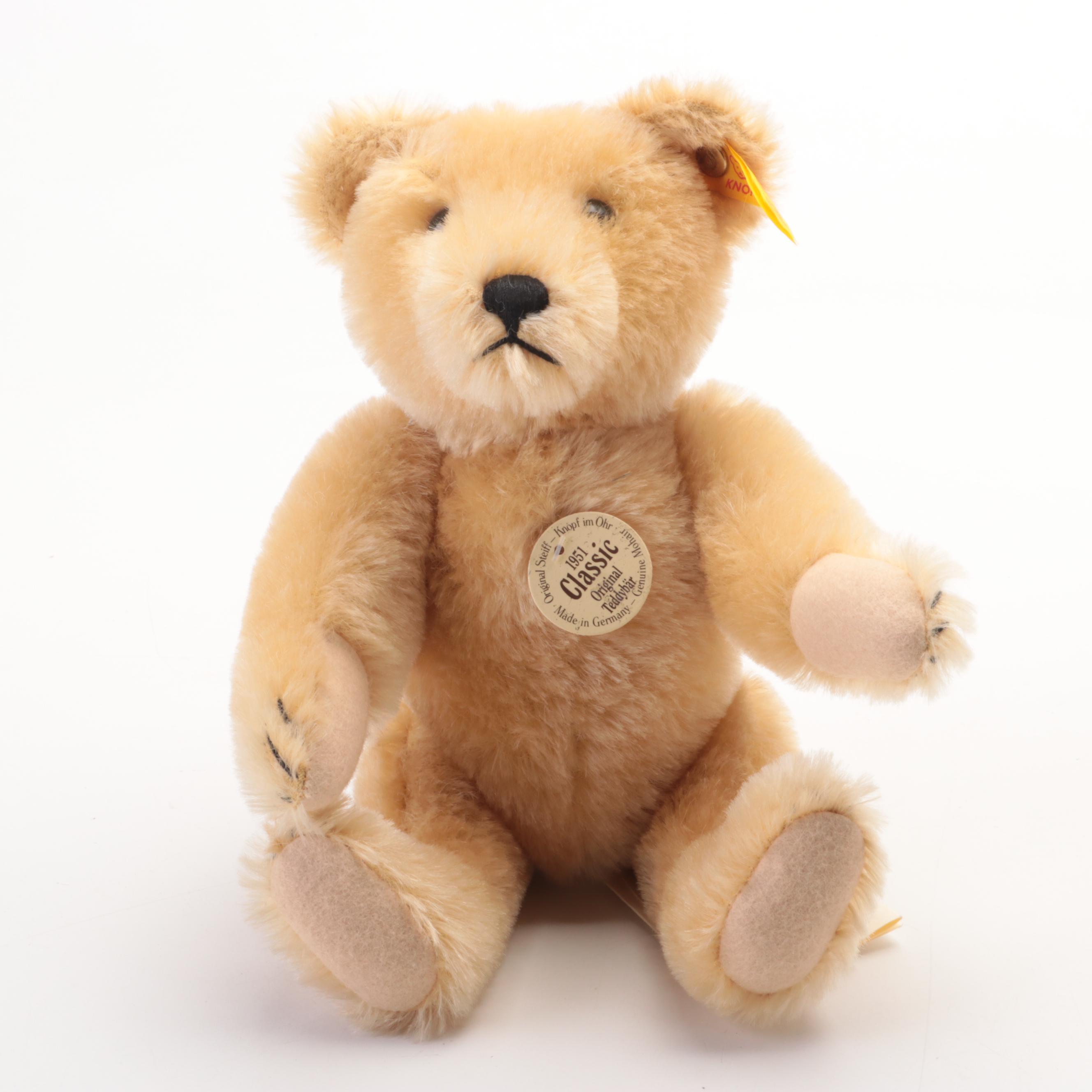 Steiff Classic Mohair and Department 56 Teddy Bears, Late 20th Century